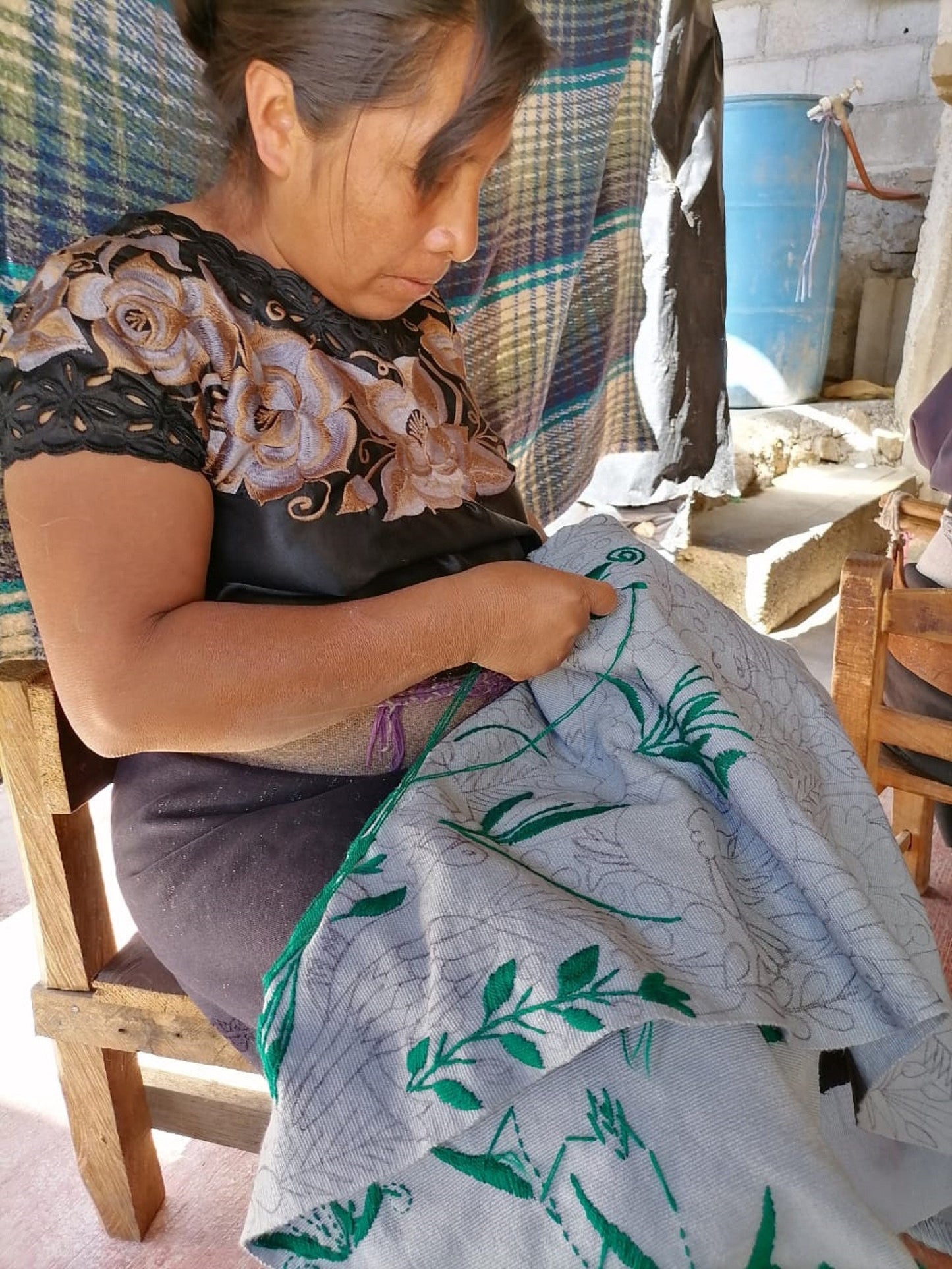 Mexikanischer handbestickter traditioneller Kissenbezug, Dekokissen mit Tiermuster, mexikanisches buntes Dekor