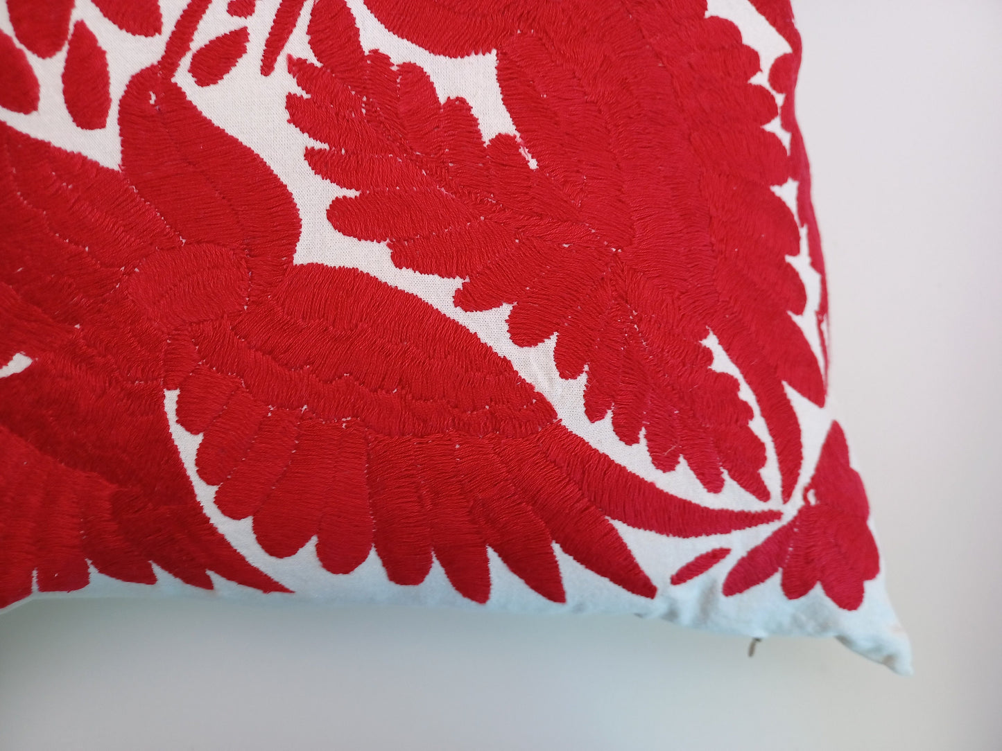 Mexican hand embroidered traditional cushion cover / Otomi cushion cover / Tenango style