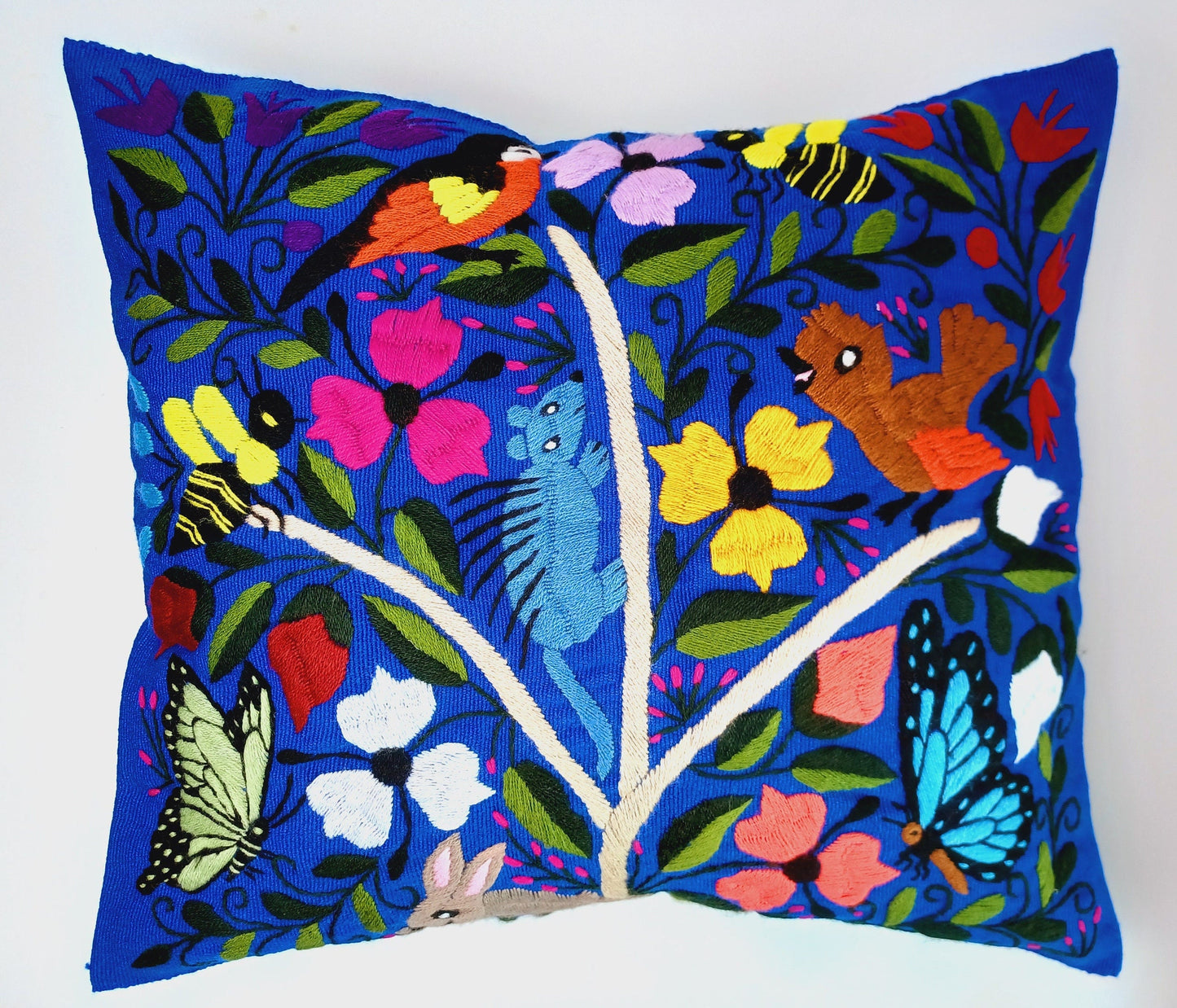 Housse de coussin mexicaine, faite à la main au Mexique, housse de coussin mexicaine