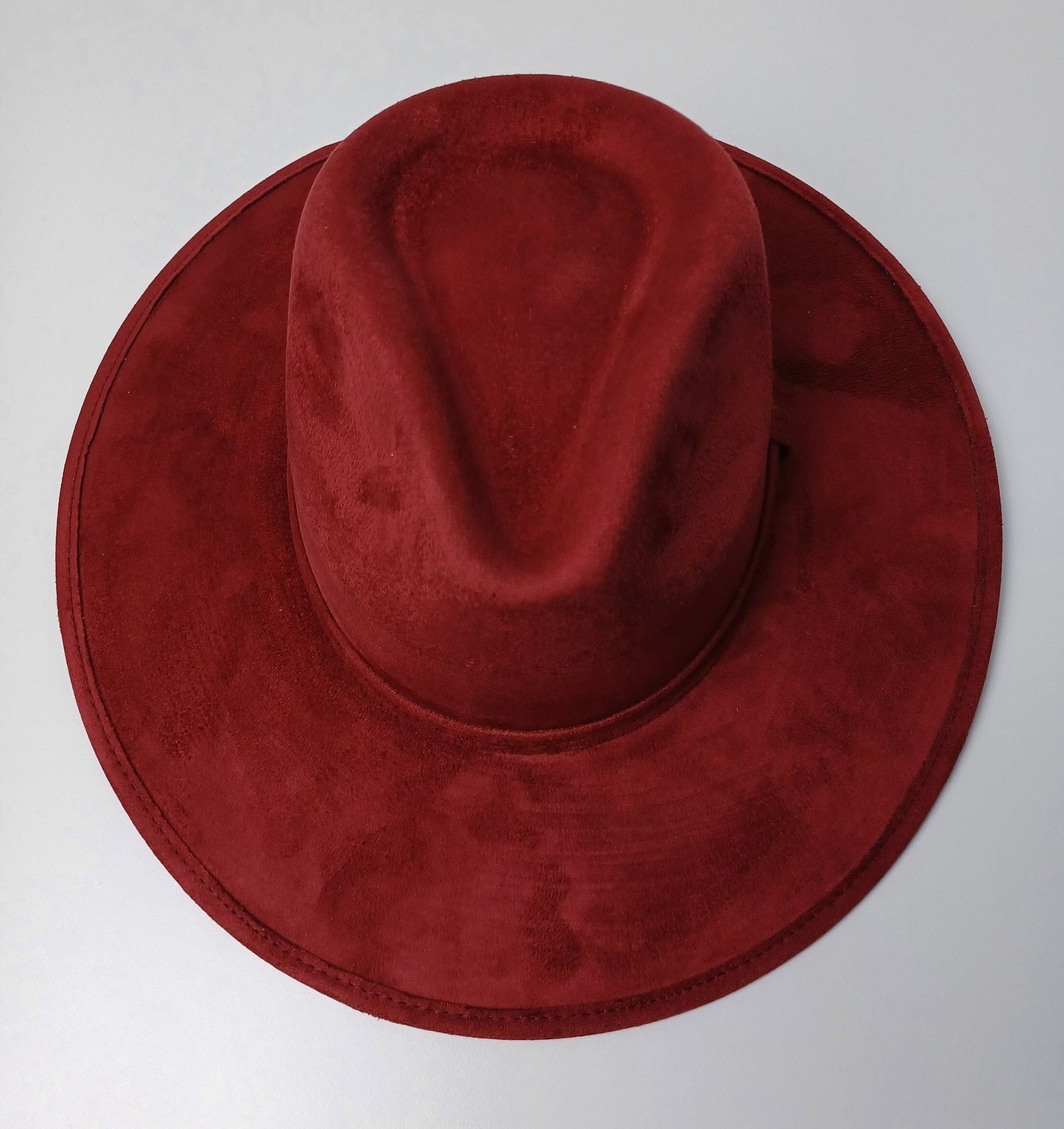 Chapeau Fedora, chapeau fait main du Mexique, chapeau Boho, chapeau en daim rouge
