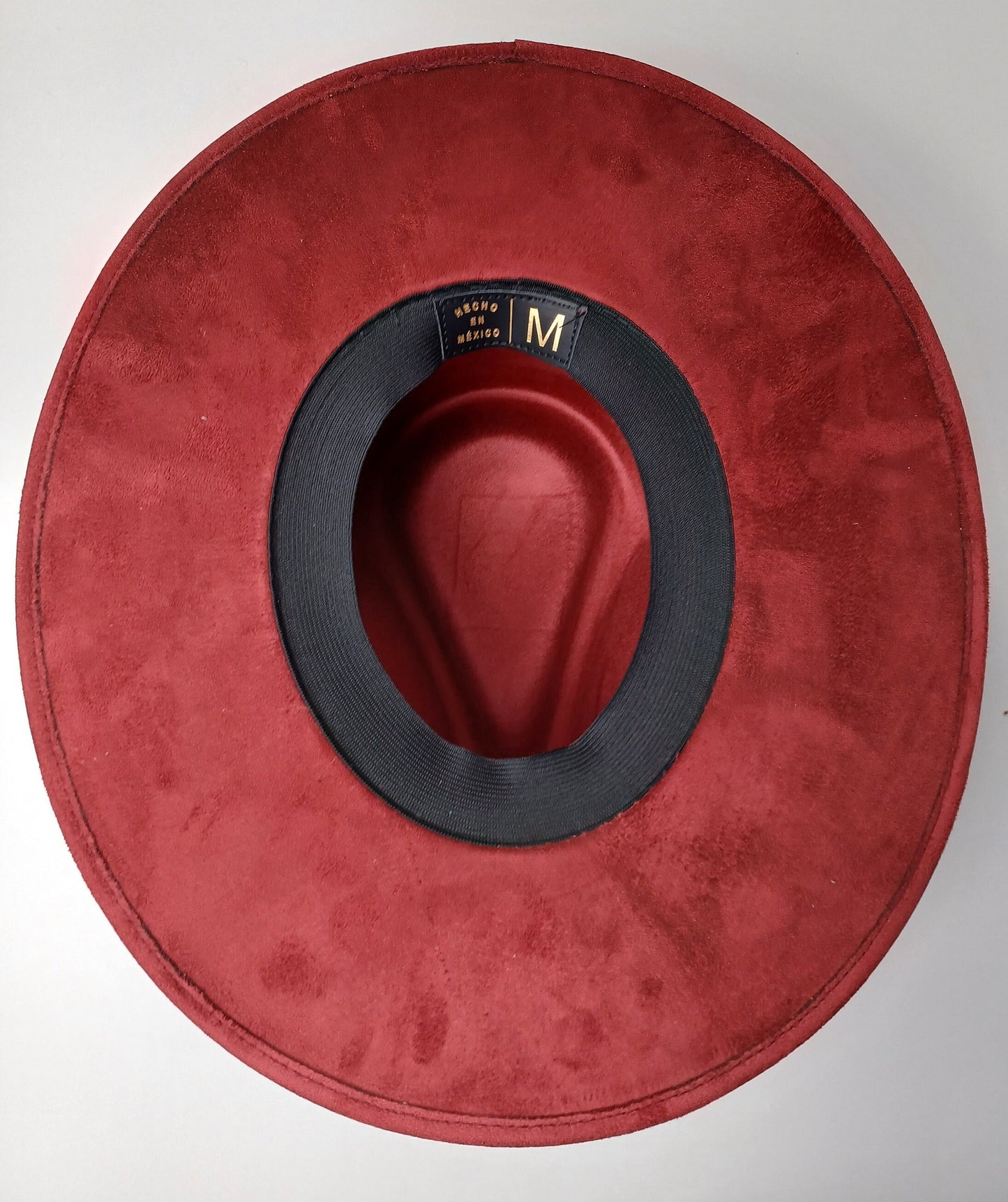 Chapeau Fedora, chapeau fait main du Mexique, chapeau Boho, chapeau en daim rouge