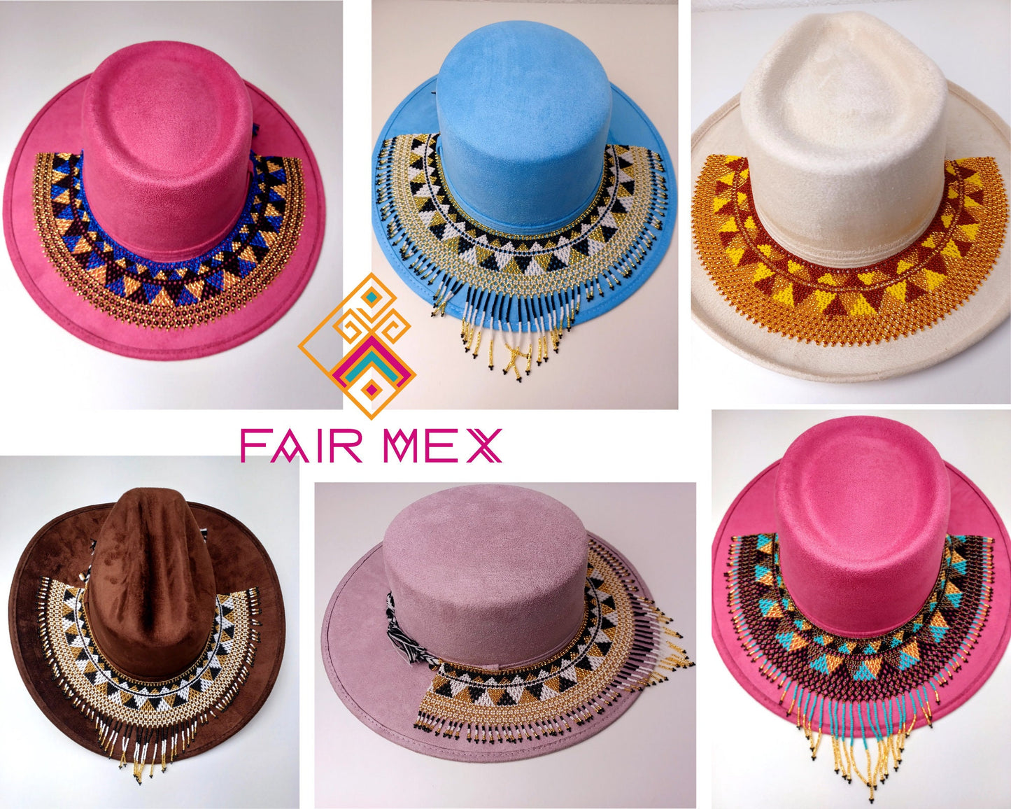 Fedora hat, handmade hat from Mexico, boho hat, beige hat