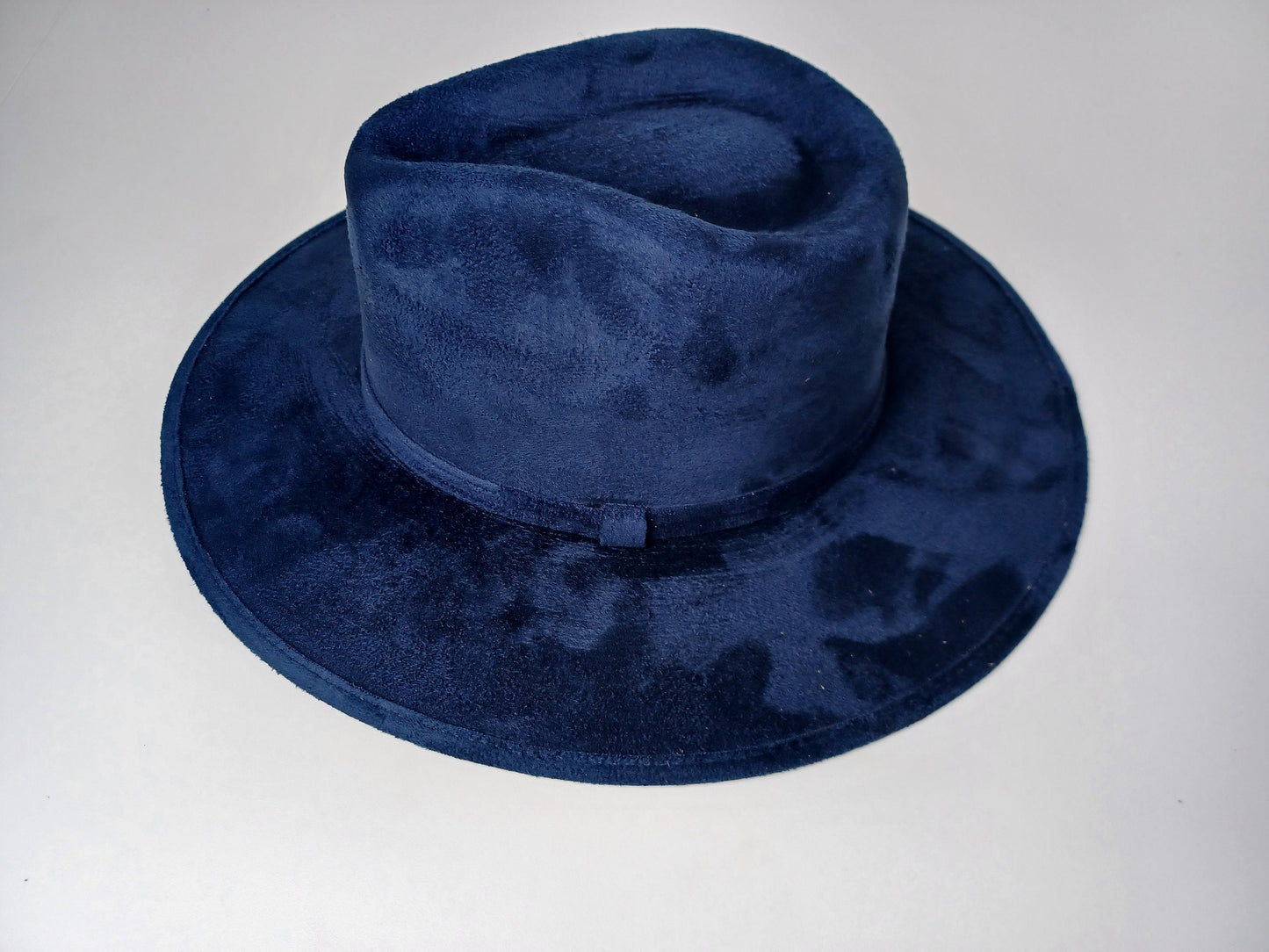 Fedora hat, handmade hat from Mexico, boho hat, dark blue suede hat