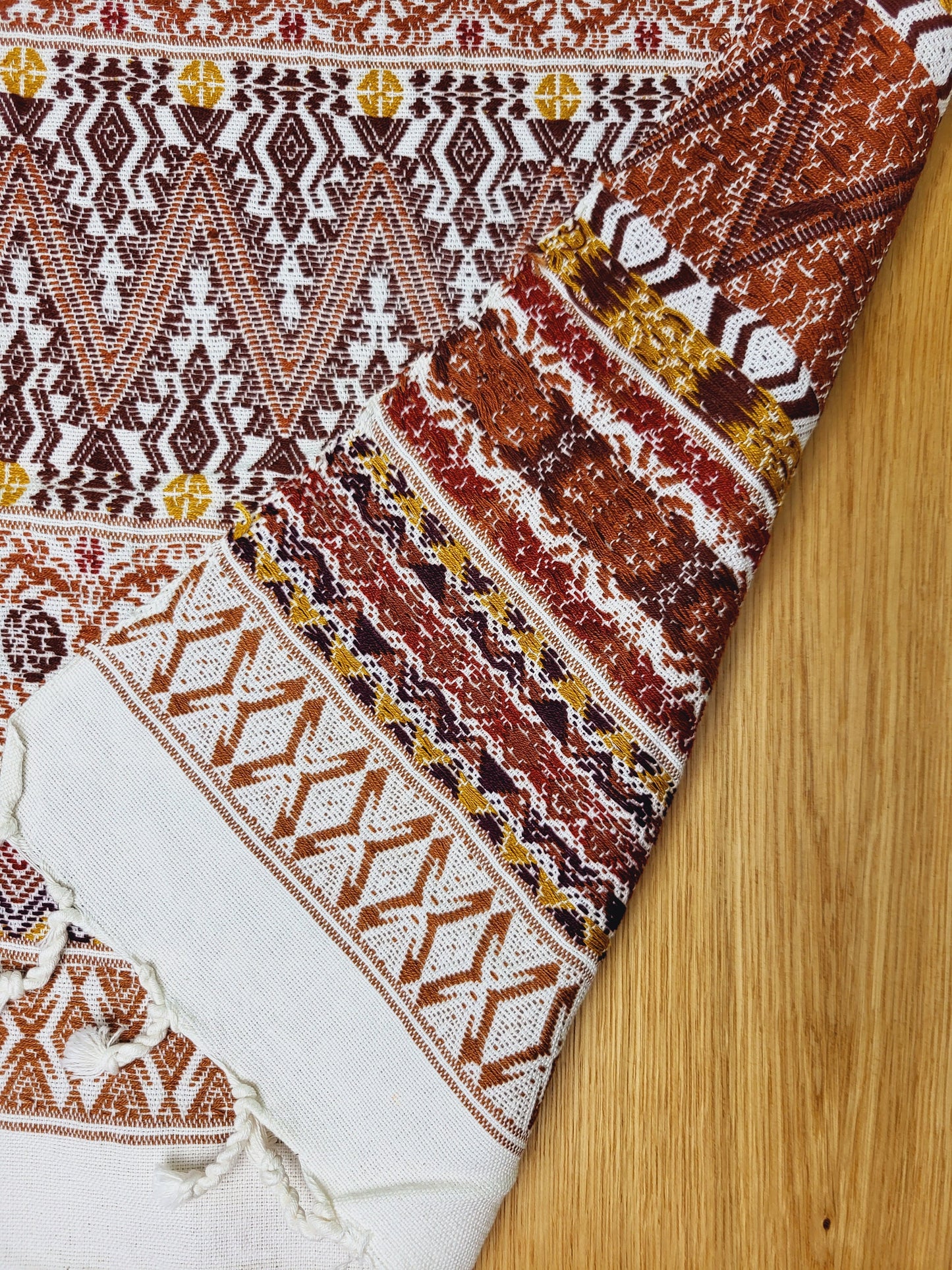 Mexikanischer Tischläufer, handgewebt in Chiapas,