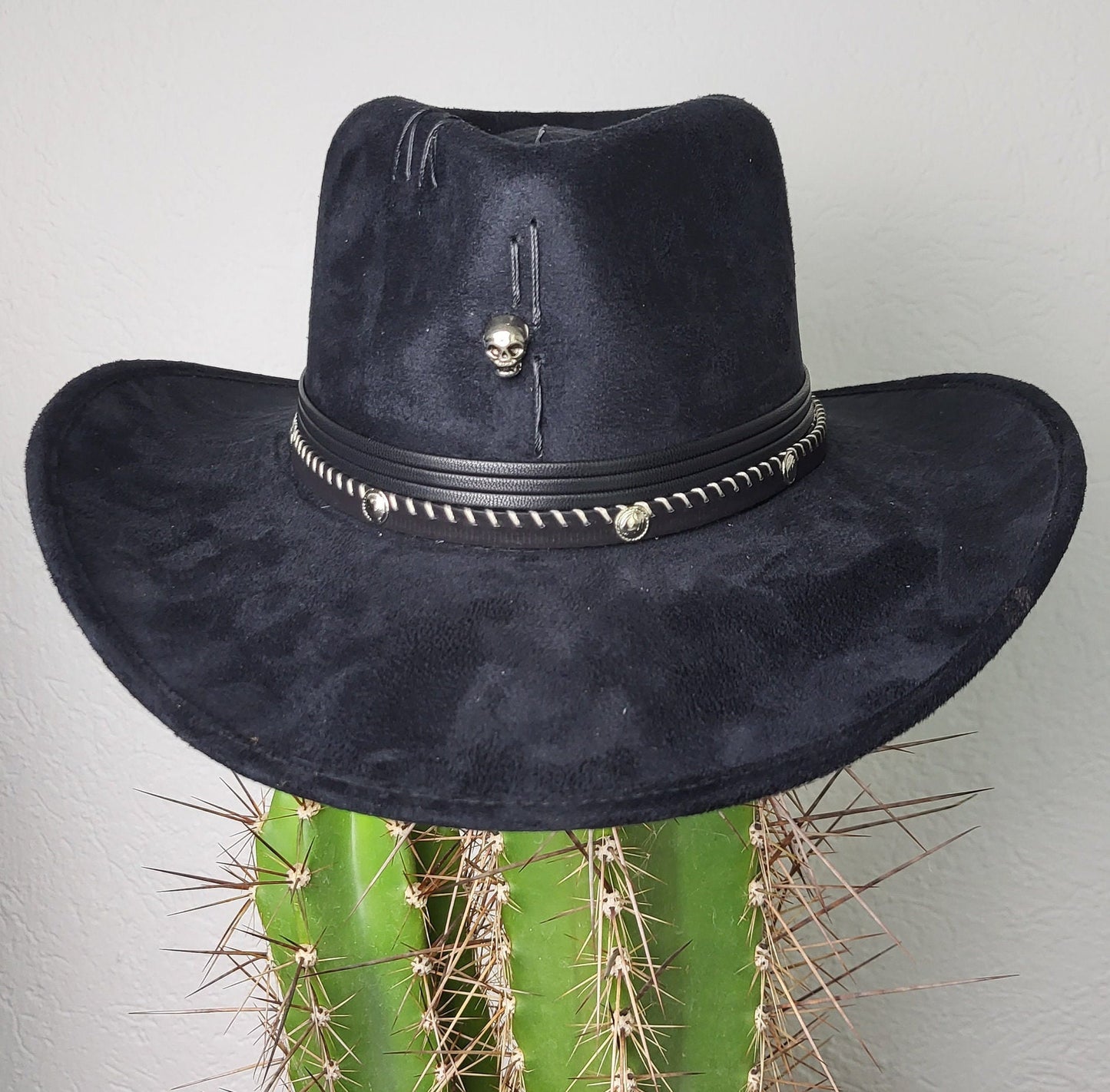 chapeau de cowboy fait à la main, chapeau à bascule, chapeau boho, chapeau de cowboy