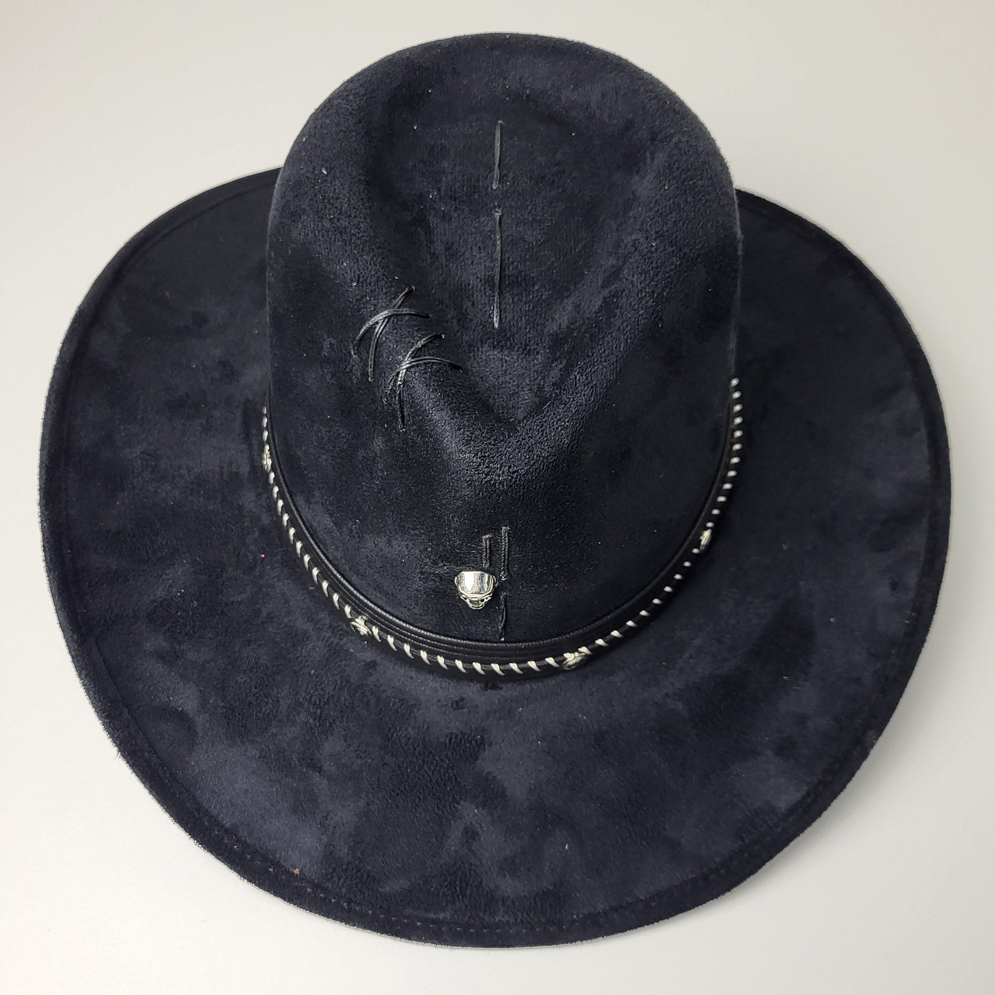 chapeau de cowboy fait à la main, chapeau à bascule, chapeau boho, chapeau de cowboy