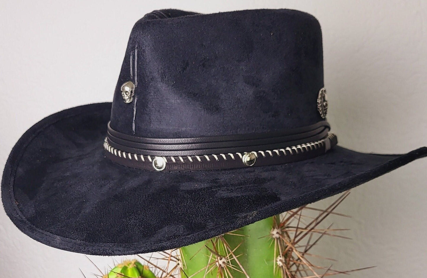 chapeau de cowboy fait à la main, chapeau à bascule, chapeau boho, chapeau de cowboy