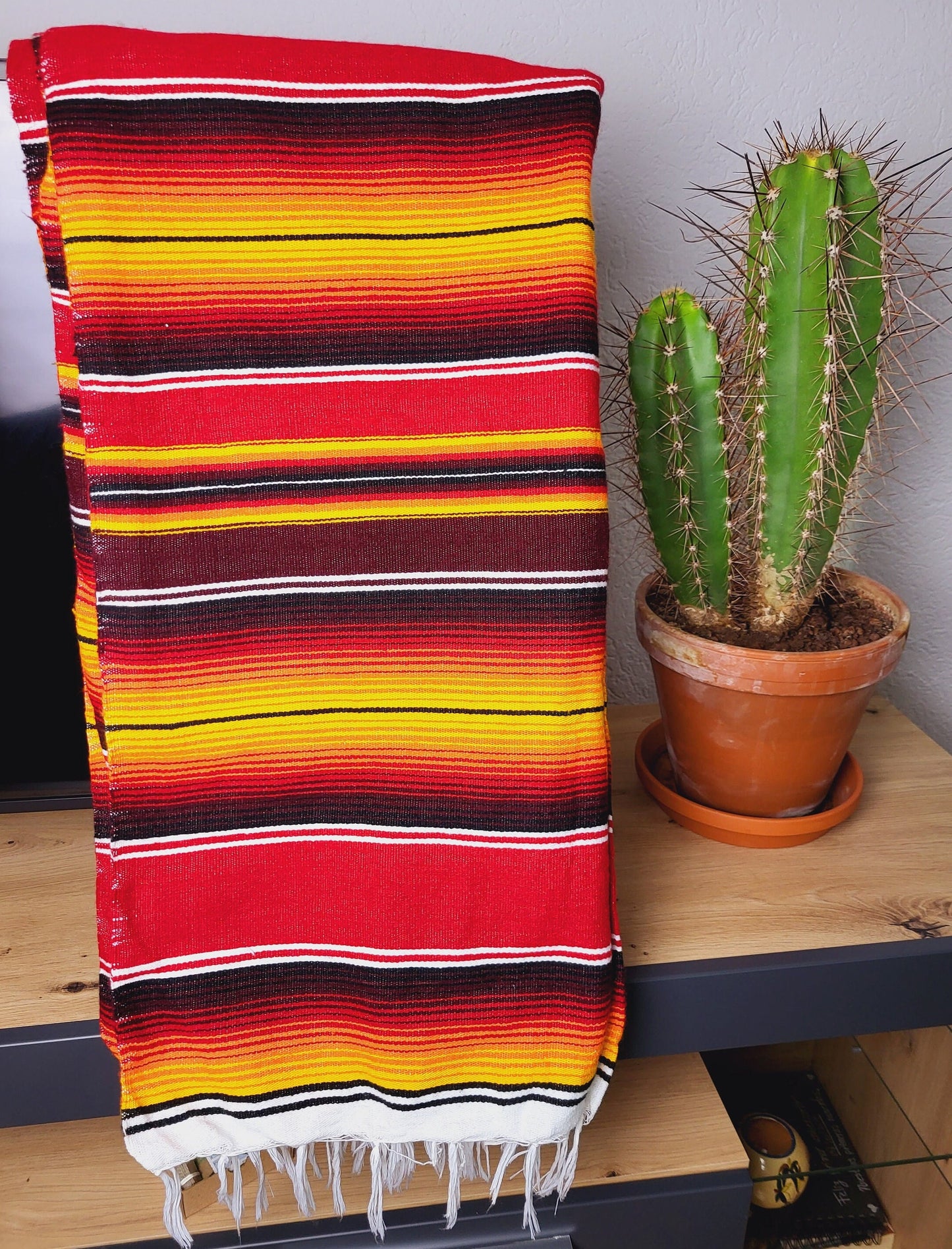 couverture mexicaine tissée à la main, couverture de pique-nique, nappe, couverture tissée à la main au Mexique