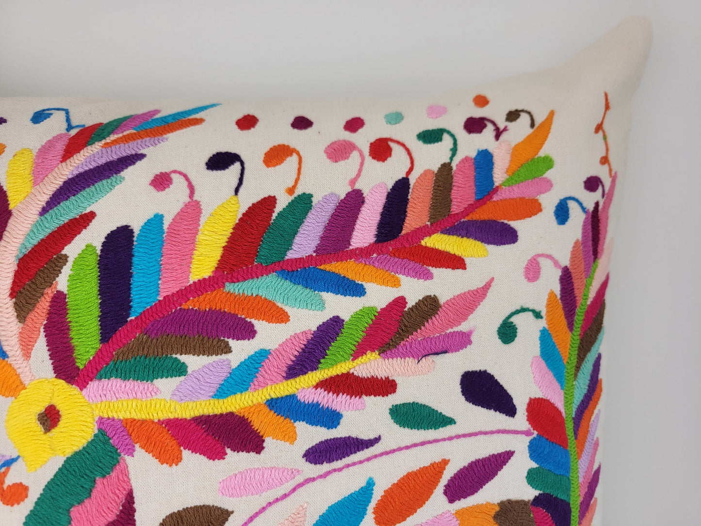 Mexikanischer handbestickter Kissenbezug, Otomi Kissenbezug, Mexiko Kissen, mexikanische Kissenhülle