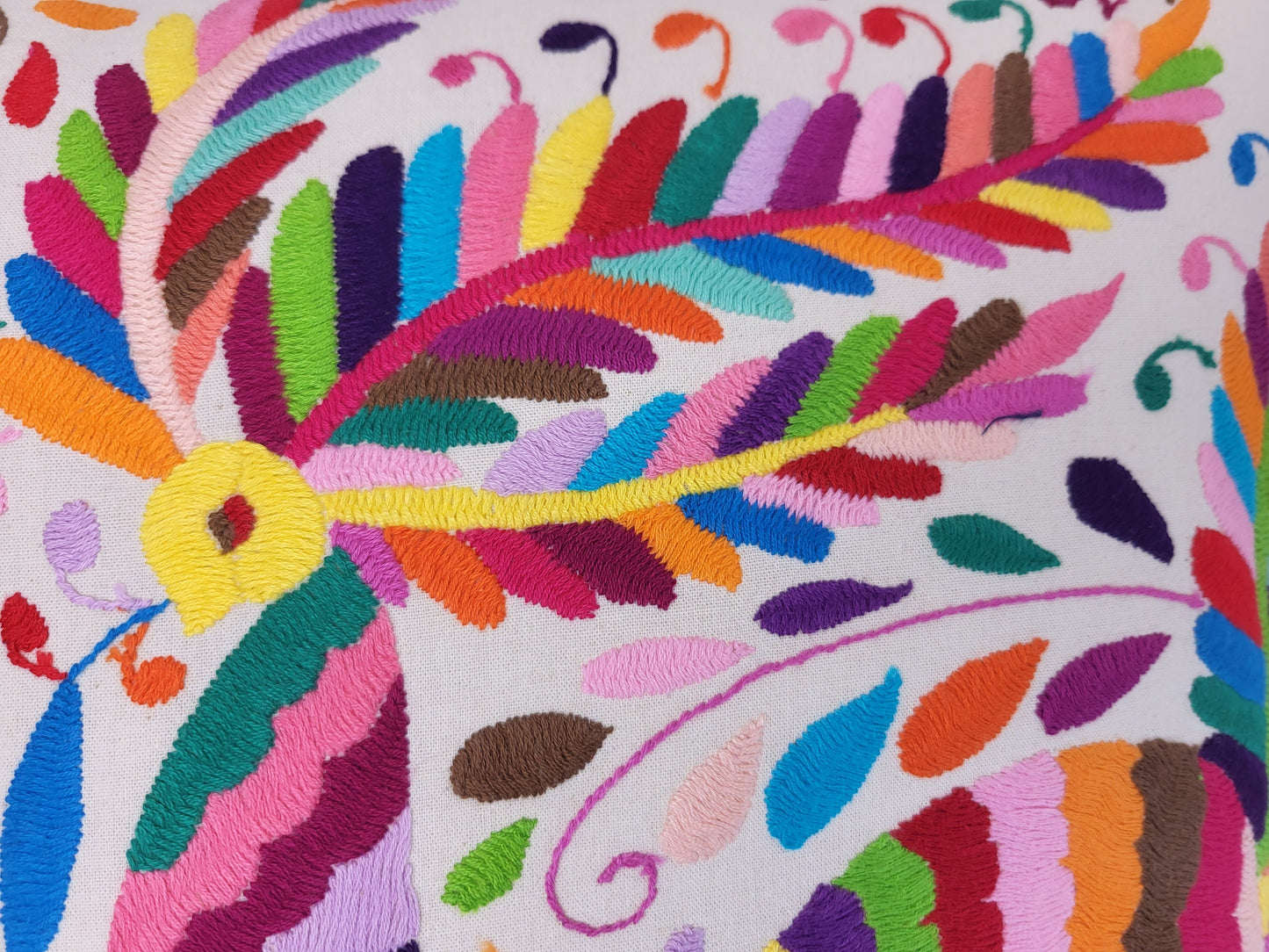 Mexikanischer handbestickter Kissenbezug, Otomi Kissenbezug, Mexiko Kissen, mexikanische Kissenhülle