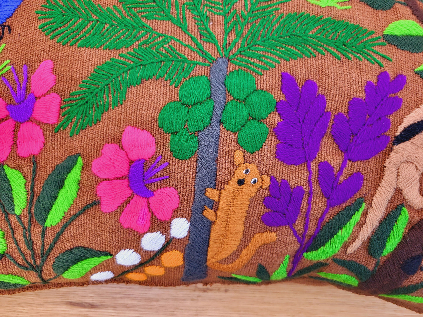 taie d'oreiller brodée et tissée à la main du Mexique