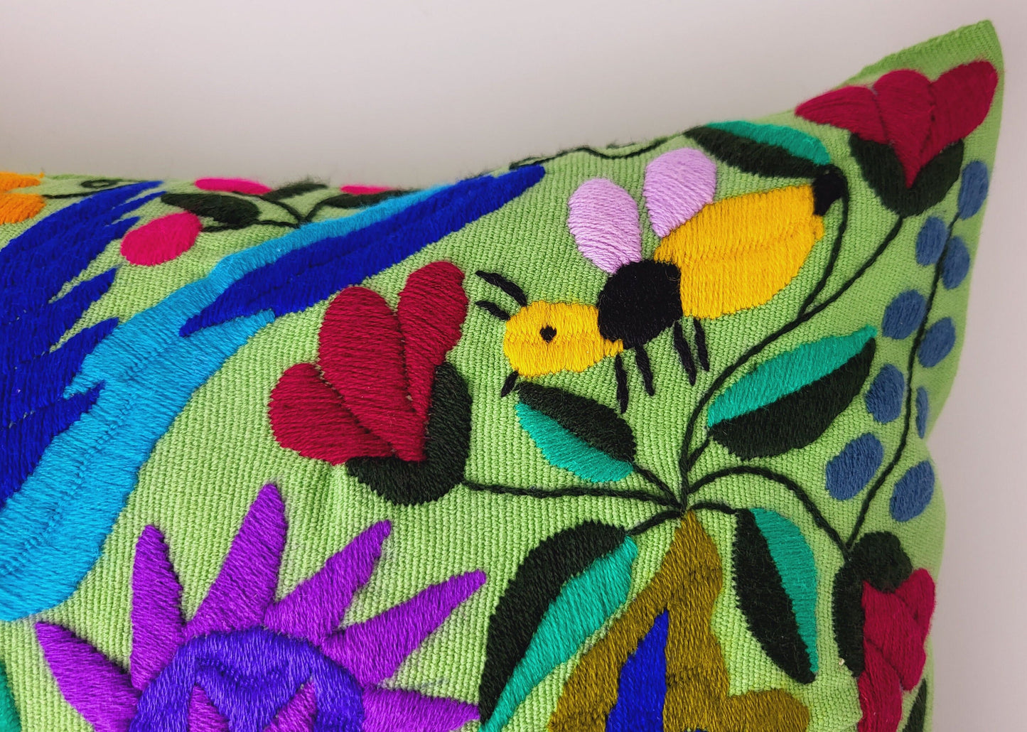 Housse de coussin mexicaine, fabriquée à la main au Mexique
