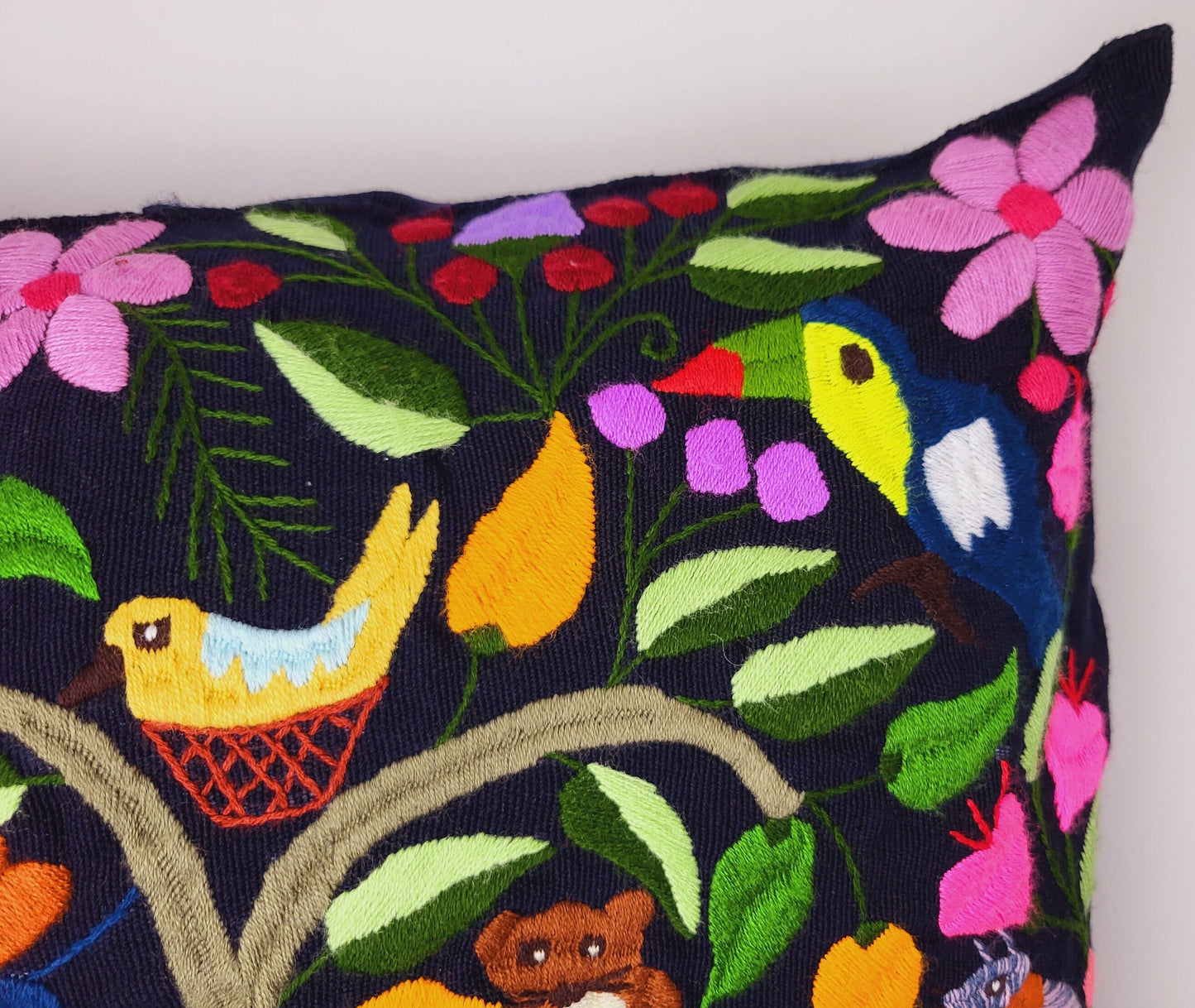 Housse de coussin mexicaine, fabriquée à la main au Mexique