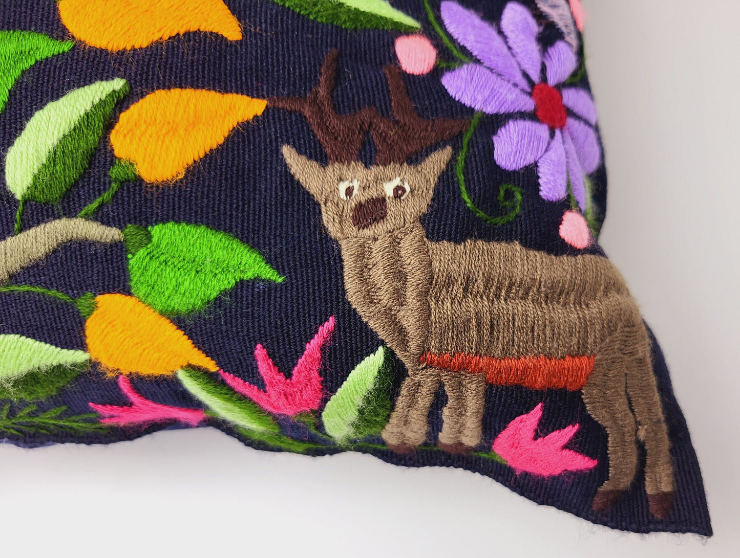 Housse de coussin mexicaine, fabriquée à la main au Mexique