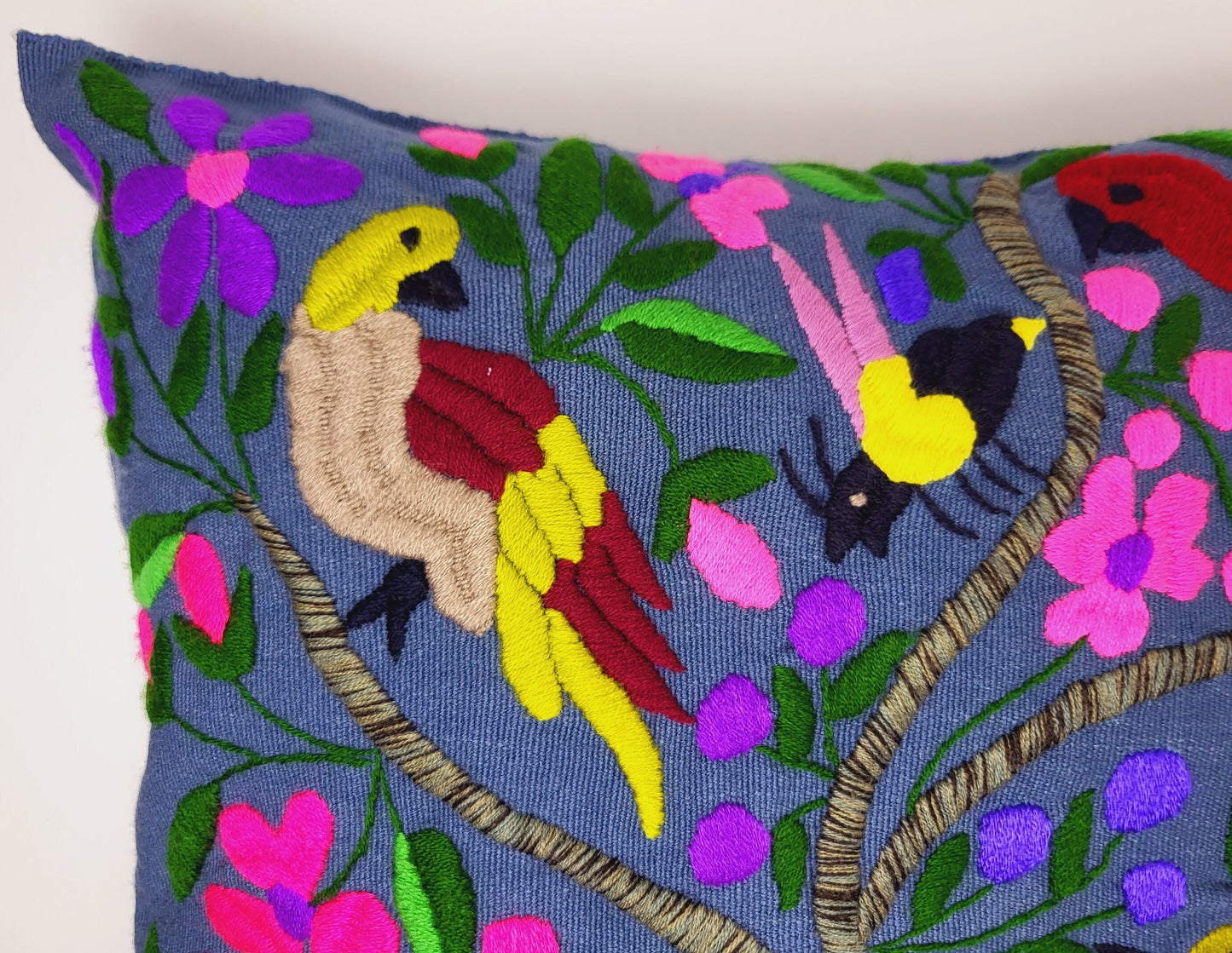 Housse de coussin mexicaine, fabriquée à la main au Mexique