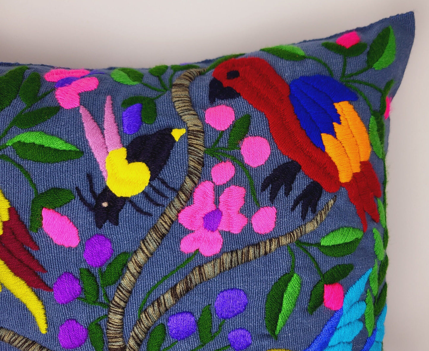 Housse de coussin mexicaine, fabriquée à la main au Mexique