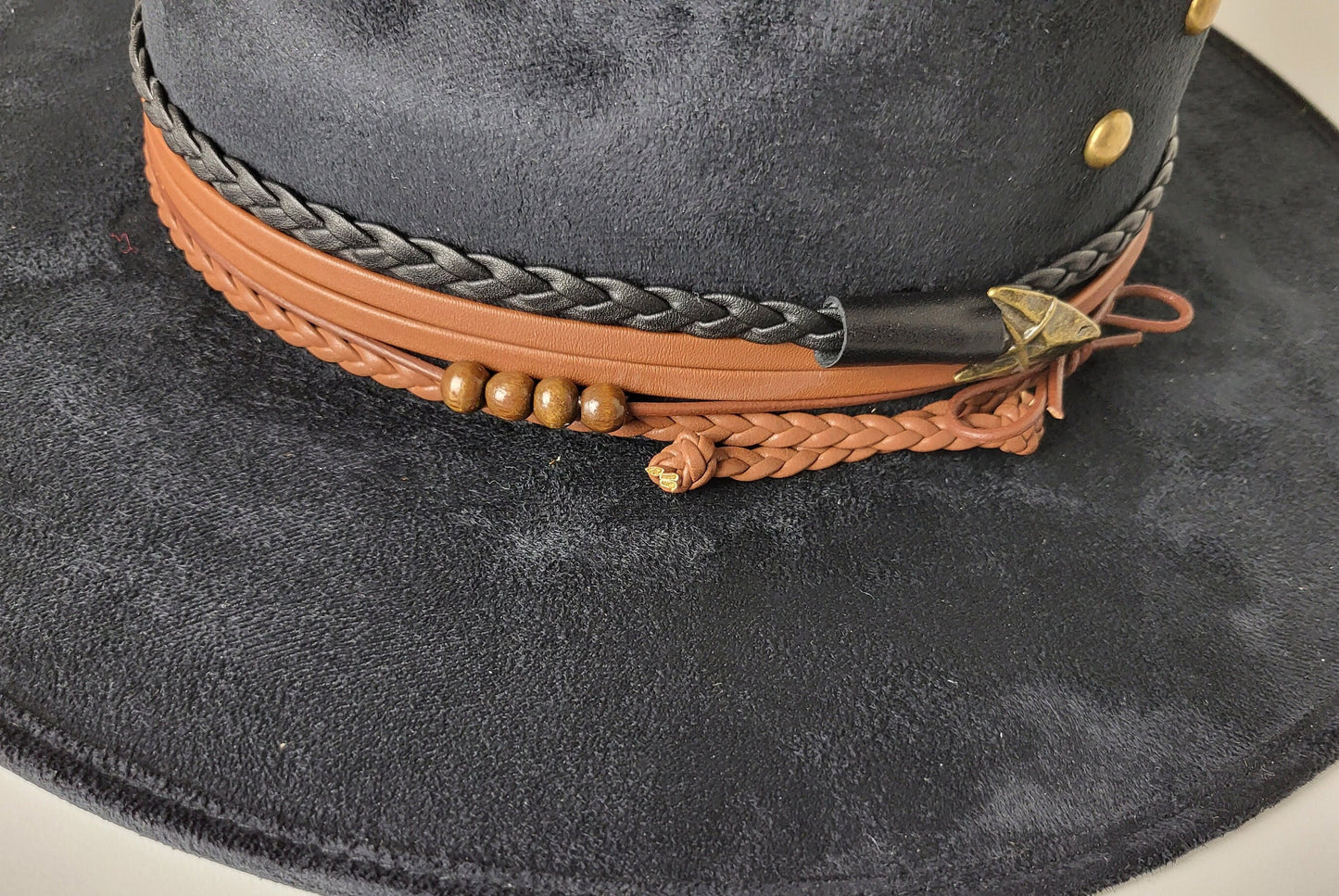 Chapeau Fedora avec décoration de chapeau, chapeau fait main du Mexique, chapeau à plumes, chapeau bohème
