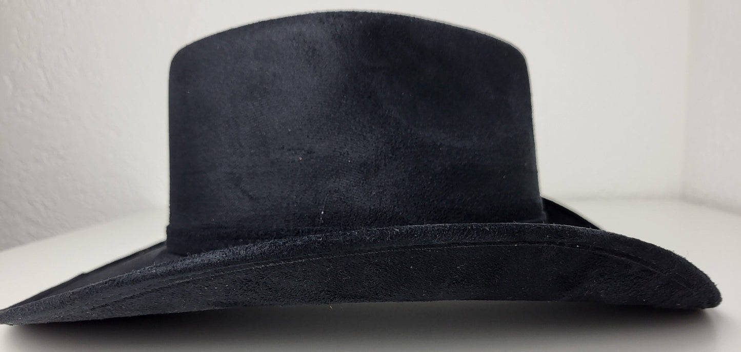 chapeau de cowboy fait main, chapeau de cowboy noir