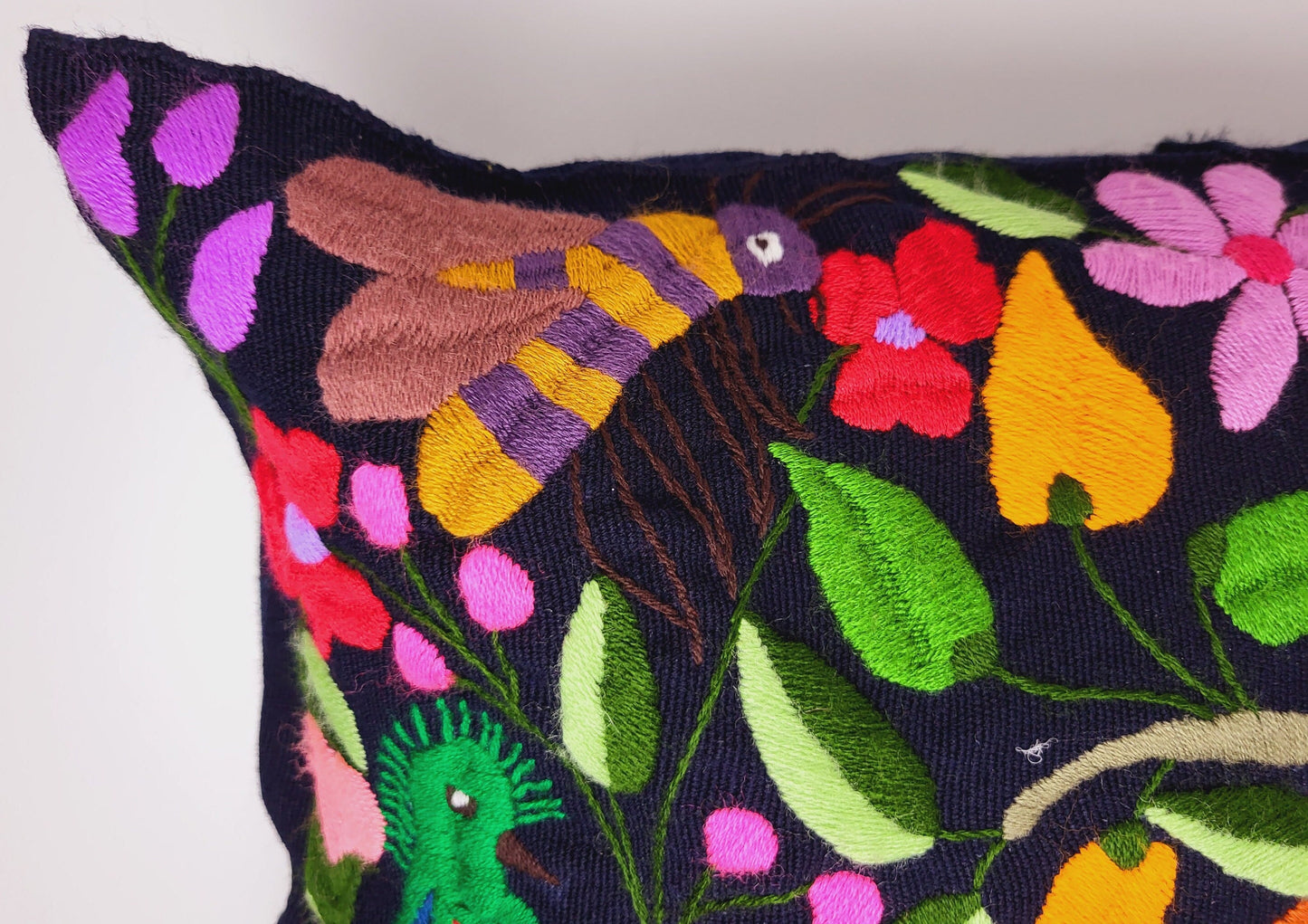 Housse de coussin mexicaine, fabriquée à la main au Mexique