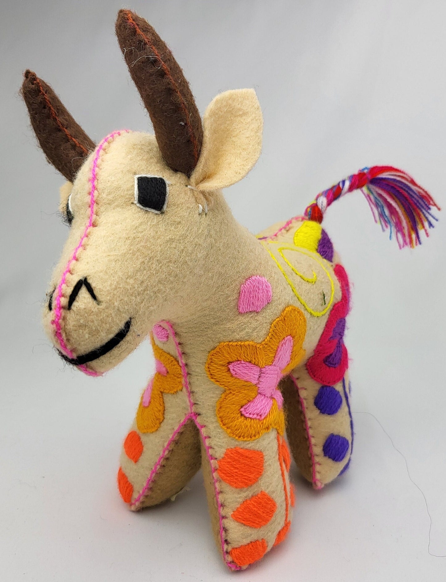 taureau animal en peluche fait à la main, animal en peluche du Mexique