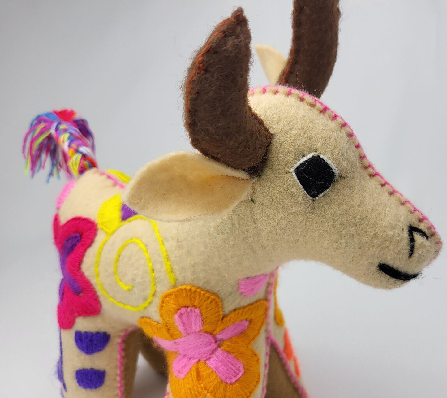 taureau animal en peluche fait à la main, animal en peluche du Mexique