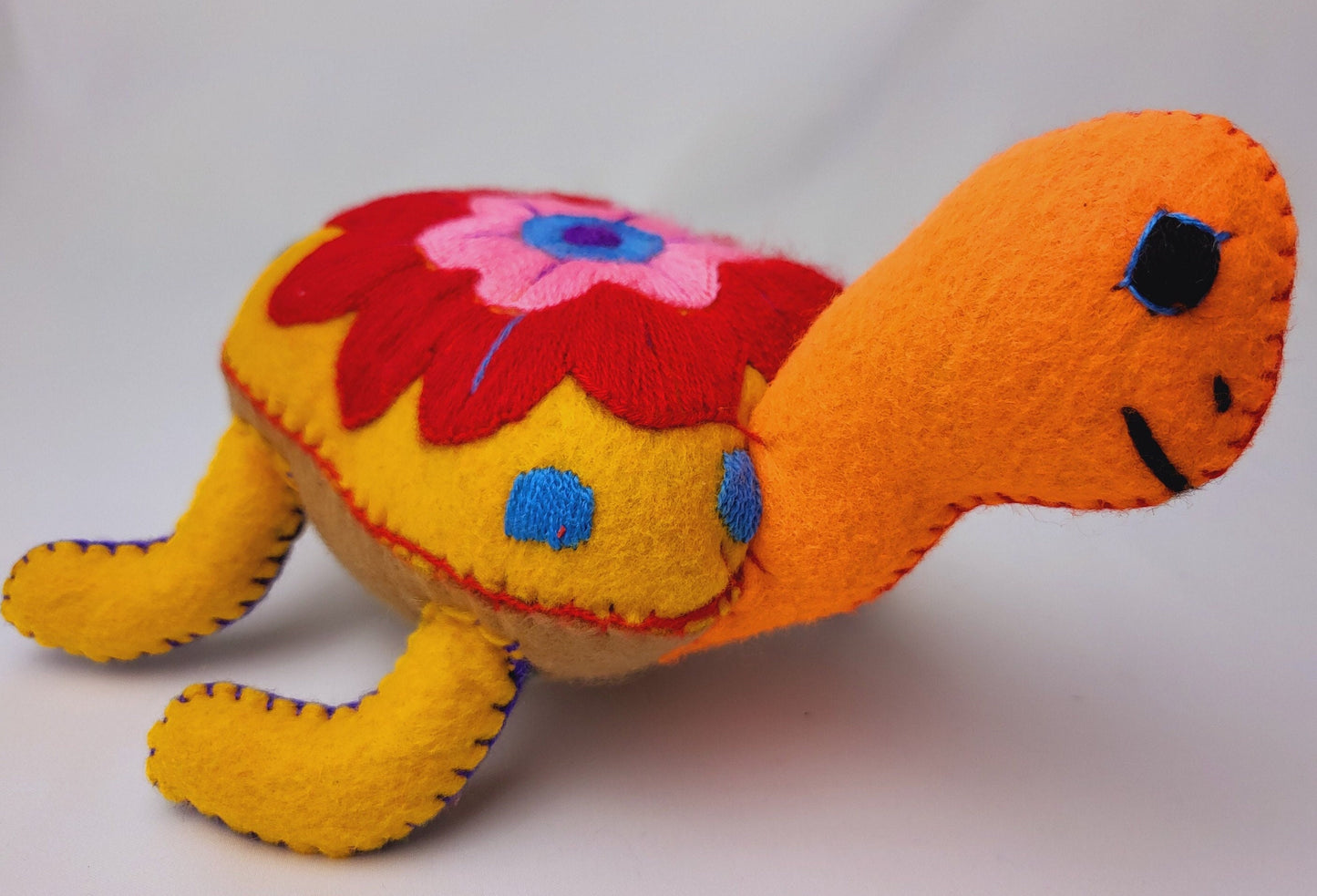 tortue en peluche faite à la main, animal en peluche du Mexique