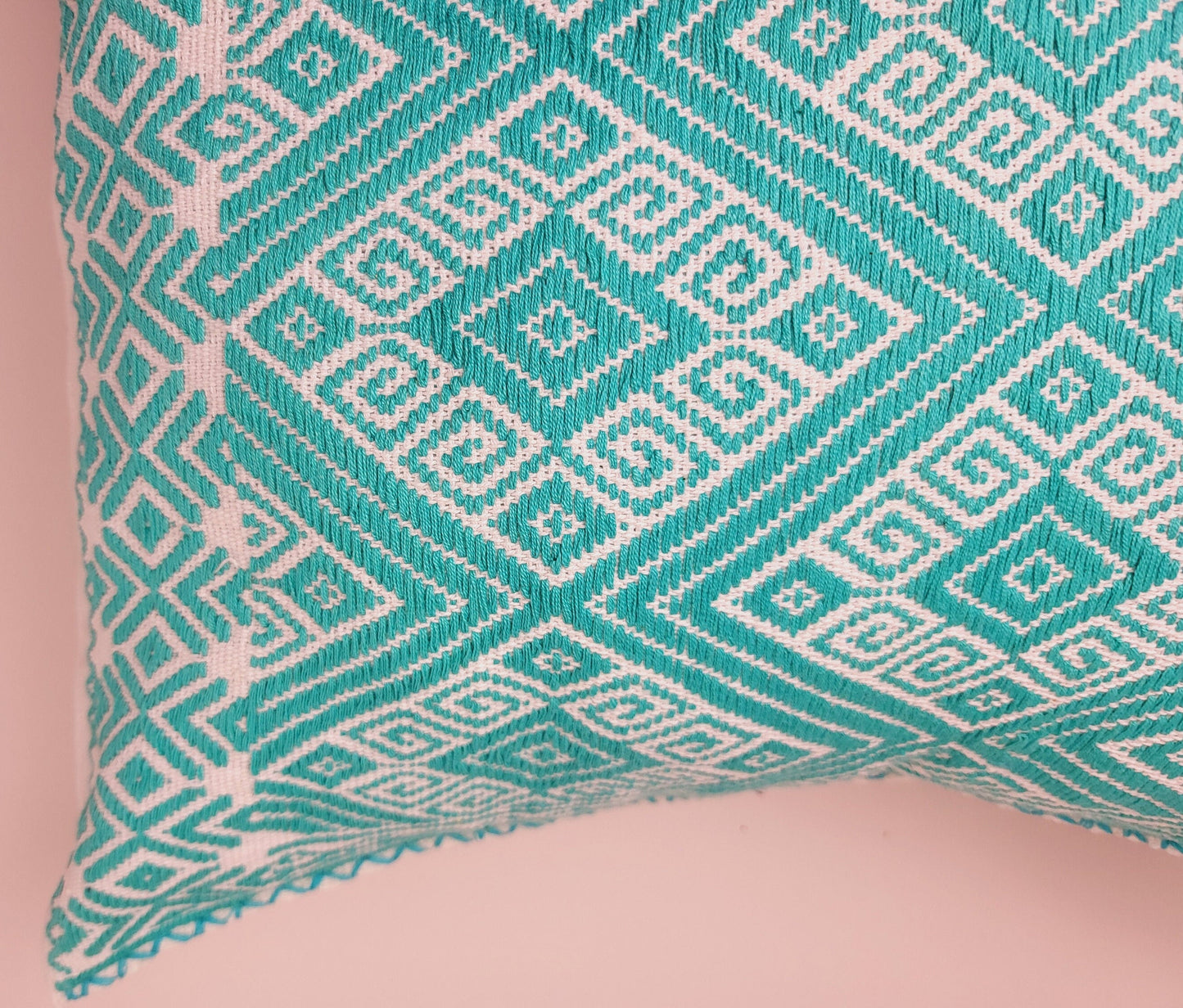 mexican handwoven pillow cover, handwoven pillow