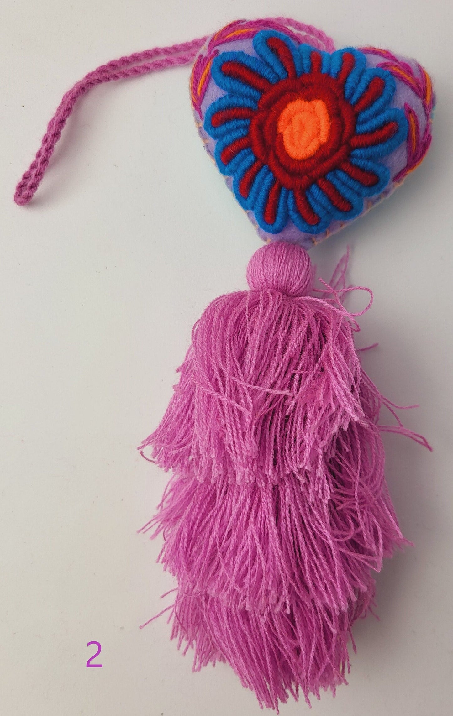 Pendentif coeur mexicain, coeur décoratif