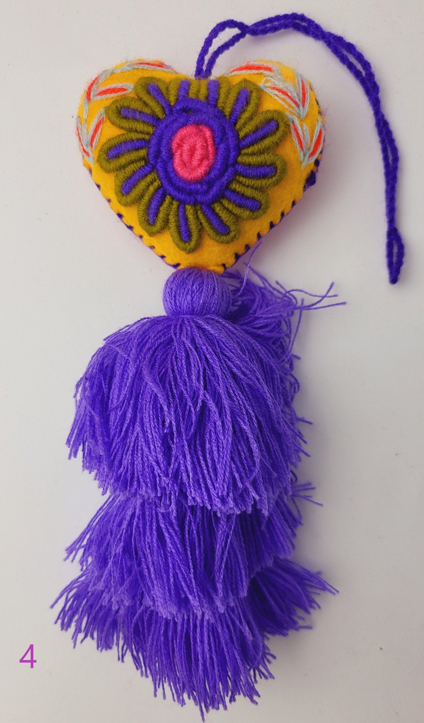 Pendentif coeur mexicain, coeur décoratif