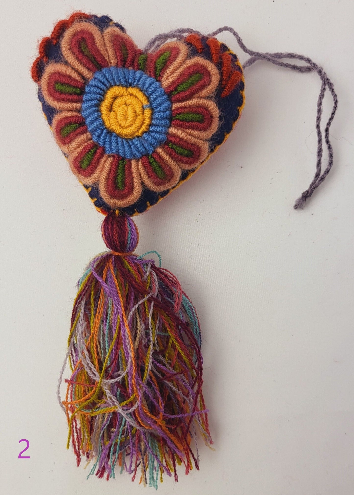 Pendentif coeur mexicain, coeur décoratif