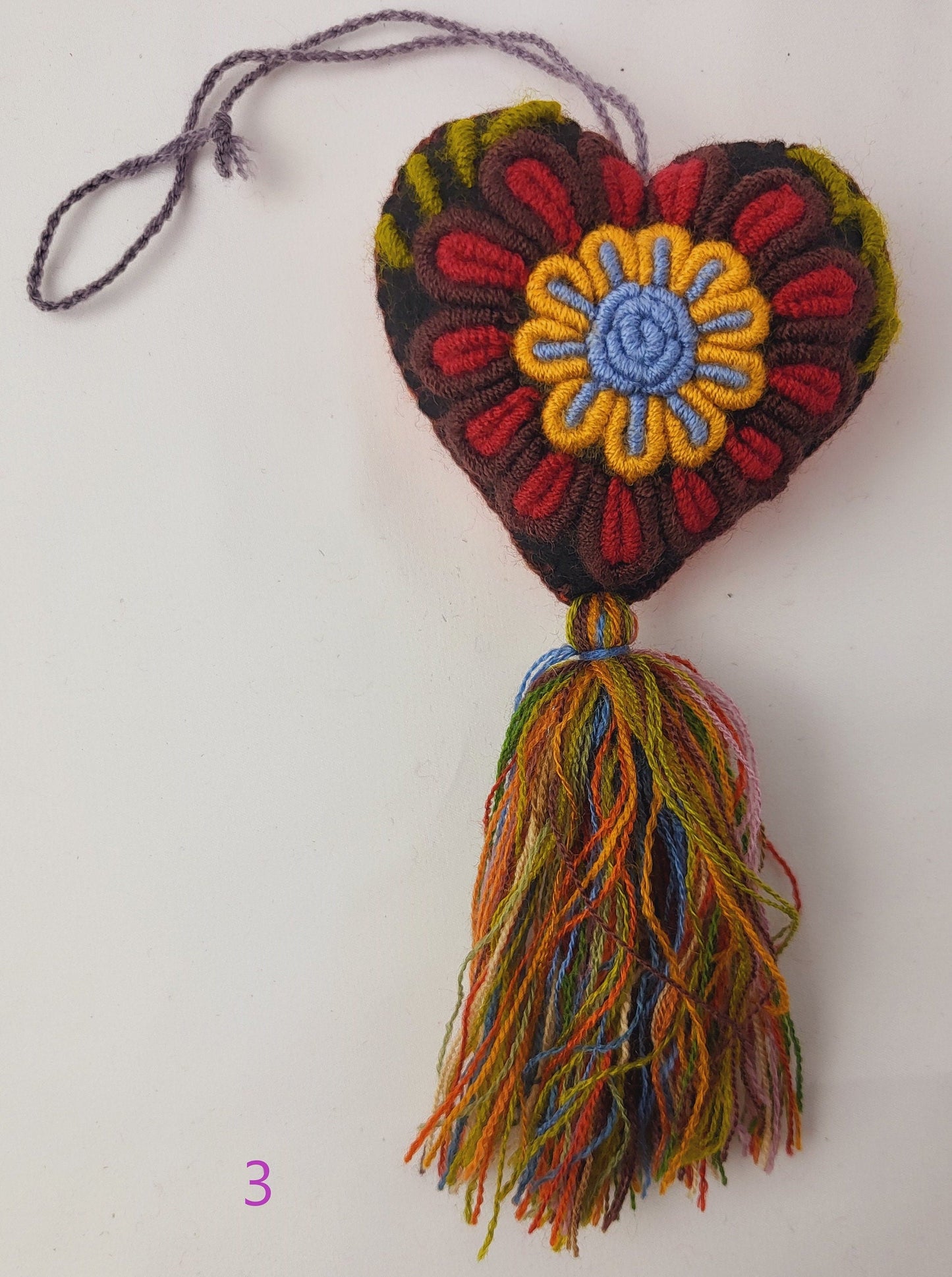 Pendentif coeur mexicain, coeur décoratif