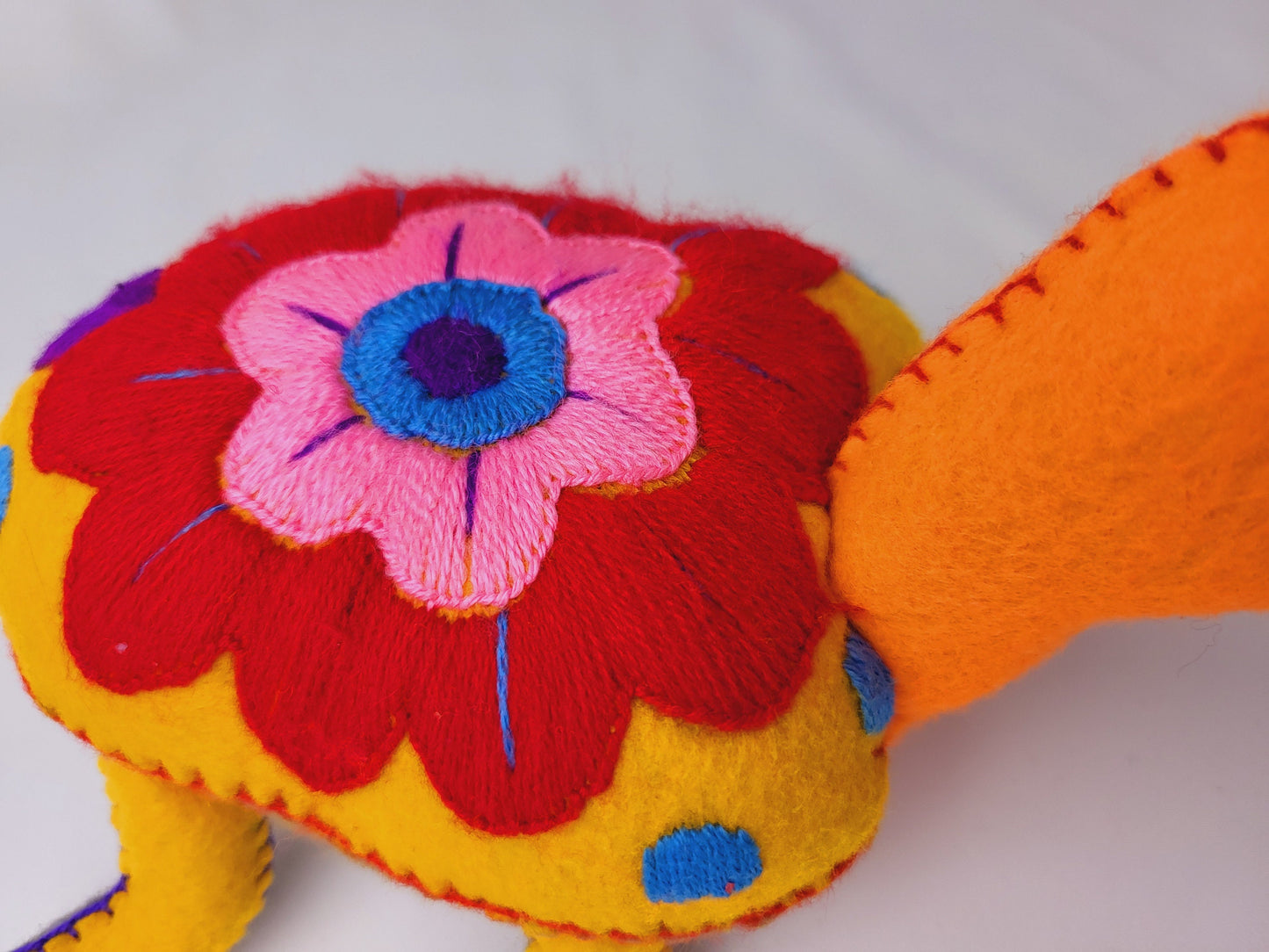 tortue en peluche faite à la main, animal en peluche du Mexique