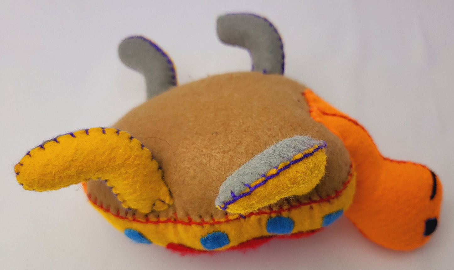 tortue en peluche faite à la main, animal en peluche du Mexique