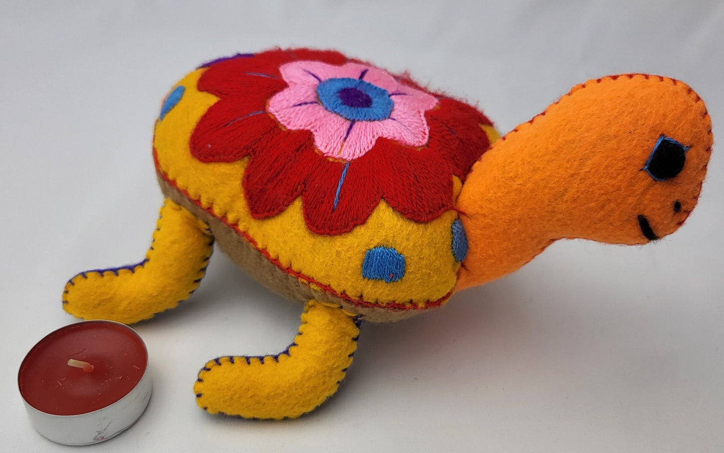 tortue en peluche faite à la main, animal en peluche du Mexique