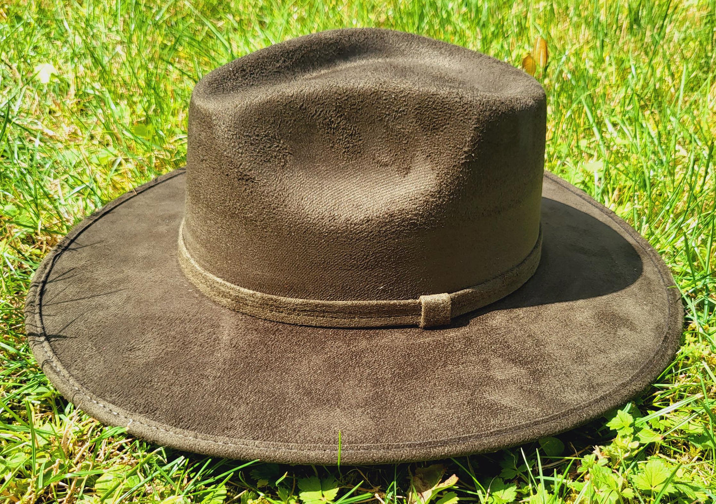 Chapeau Fedora jaune, chapeau fait main au Mexique, chapeau bohème, chapeau en daim