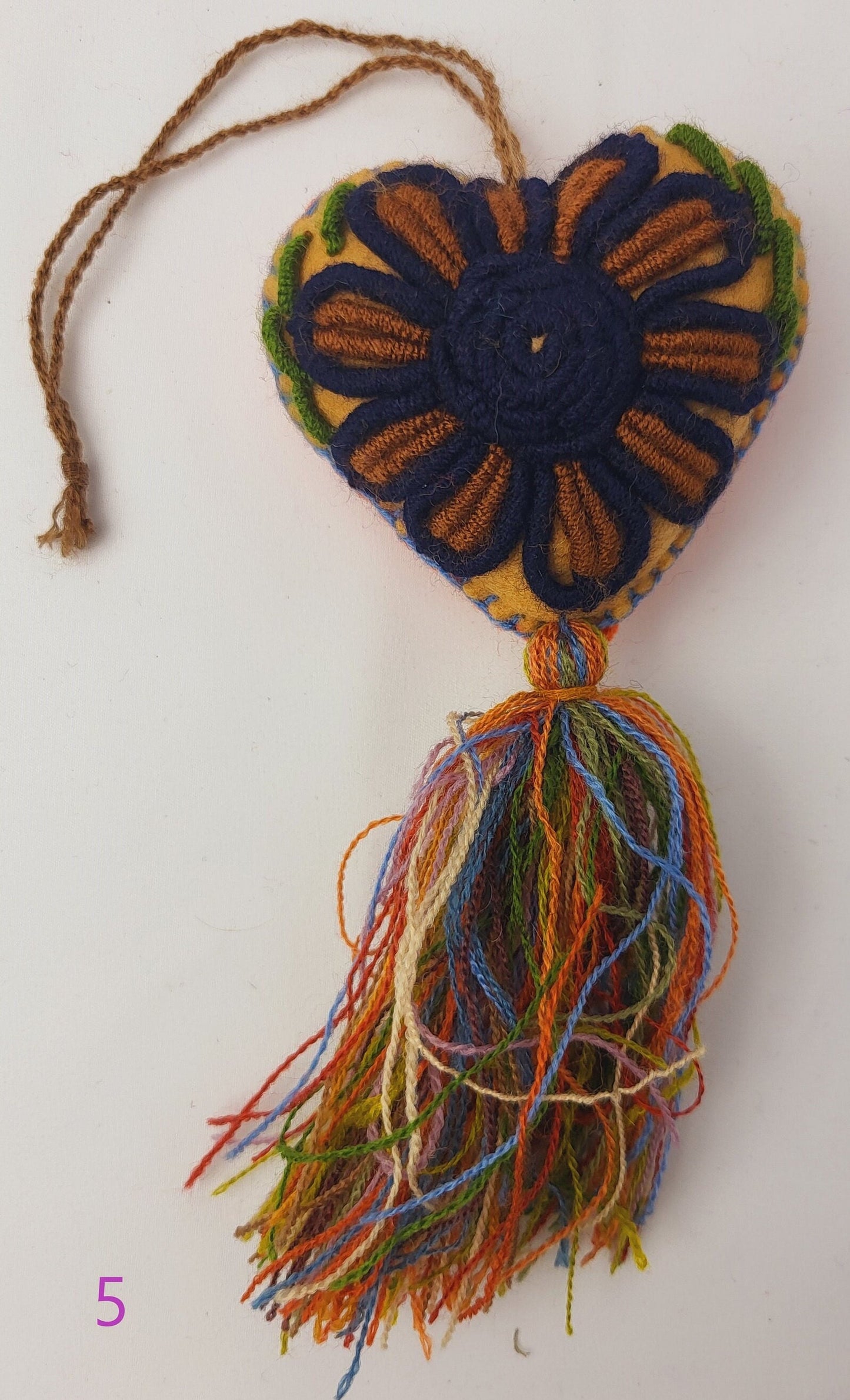 Pendentif coeur mexicain, coeur décoratif