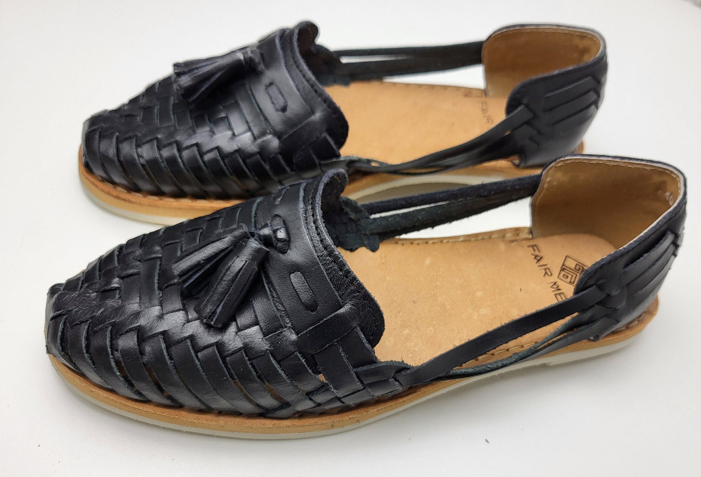 HUARACHE Sandalen Damen, Ledersandalen Damen, Handgefertigte Sandalen, Leder Sommerschuhe, Boho Sandalen, mexikanische Sandalen