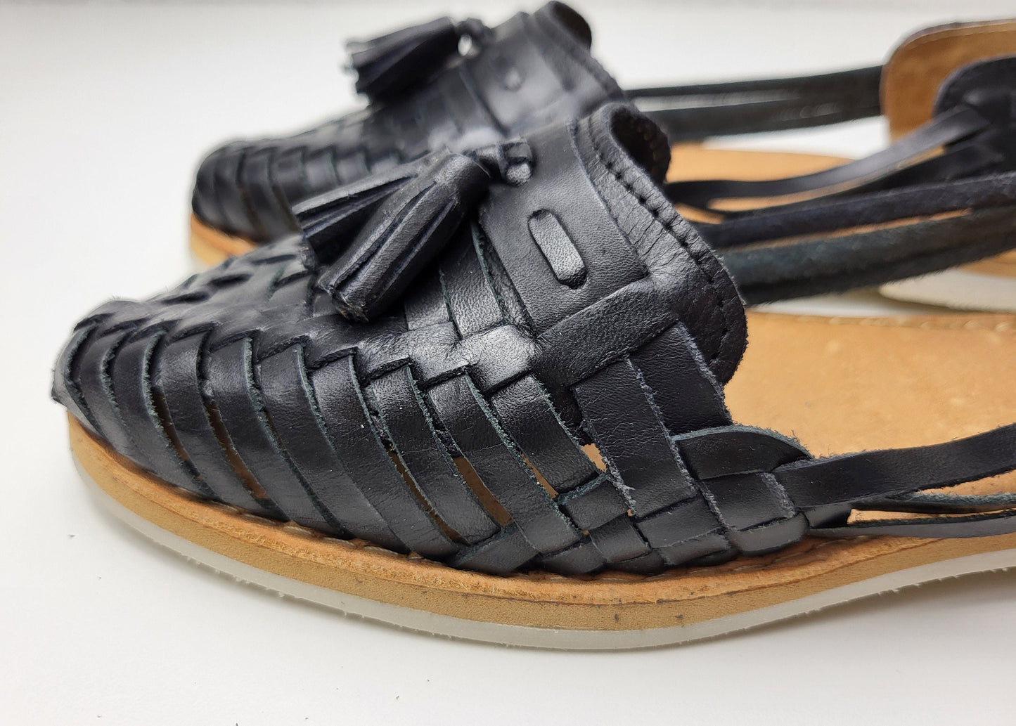 HUARACHE Sandalen Damen, Ledersandalen Damen, Handgefertigte Sandalen, Leder Sommerschuhe, Boho Sandalen, mexikanische Sandalen