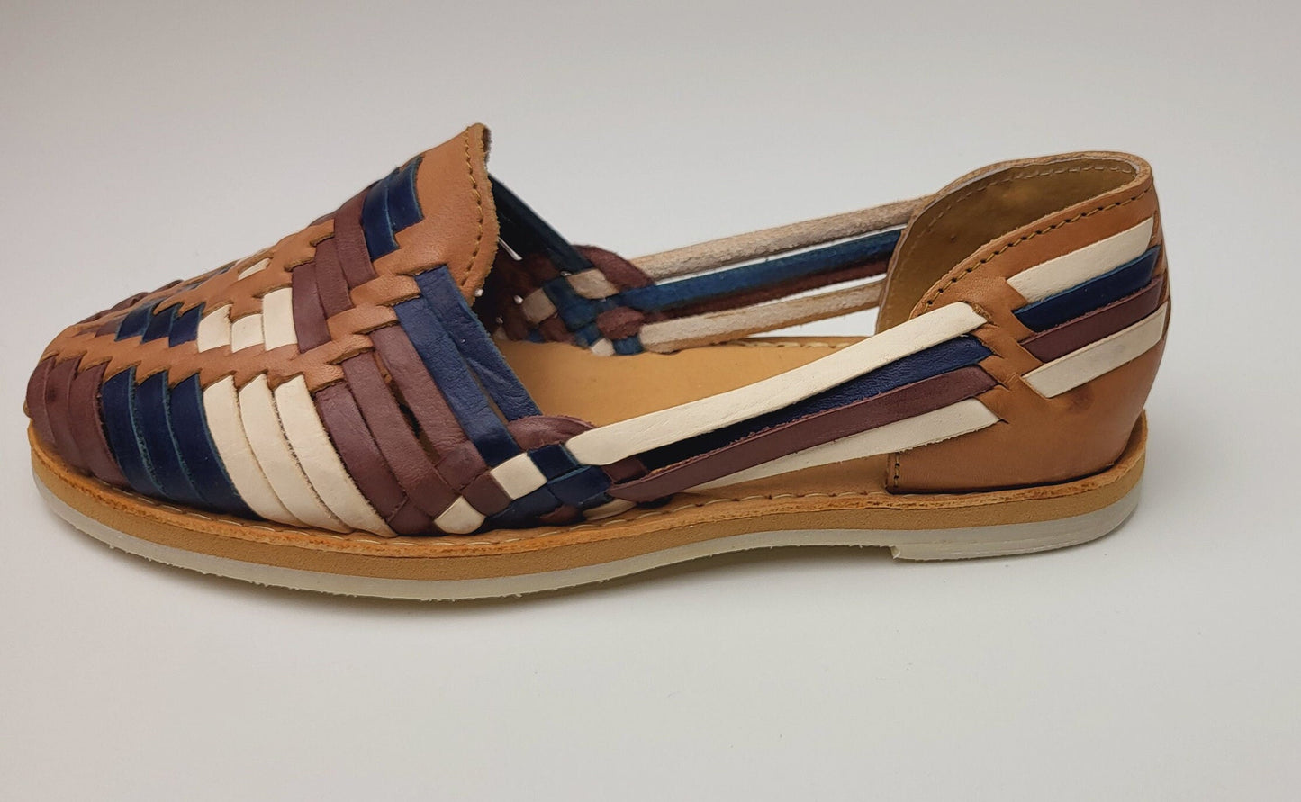 Mexican Huaraches, Women's Leather Sandals, Flat Sandals with Closed Toe, Handmade Women's Sandals, Genuine Leather Shoe