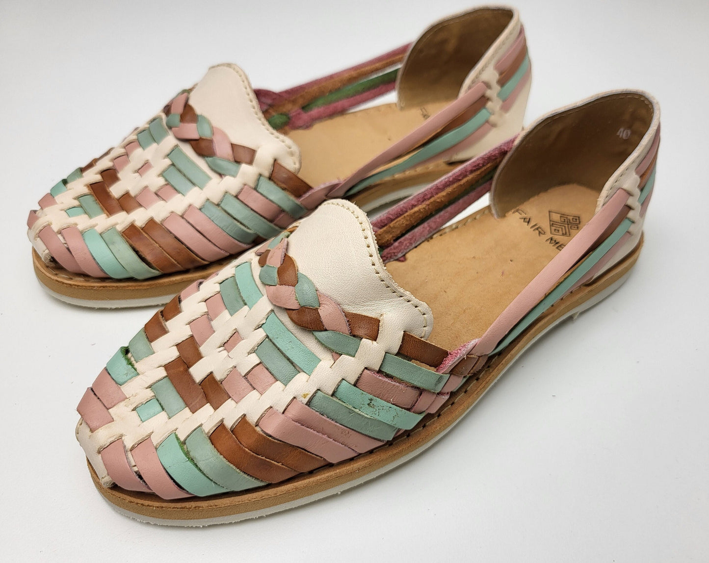 Mexican Sandals Women, Women Leather Sandals, Flat Sandals with Closed Toe, Handmade Women Sandals, Leather Shoes
