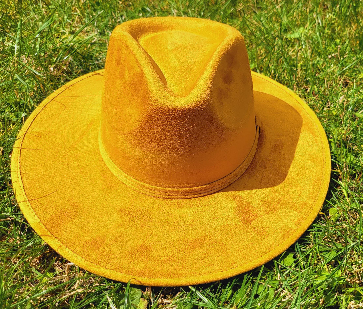 Chapeau Fedora jaune, chapeau fait main au Mexique, chapeau bohème, chapeau en daim