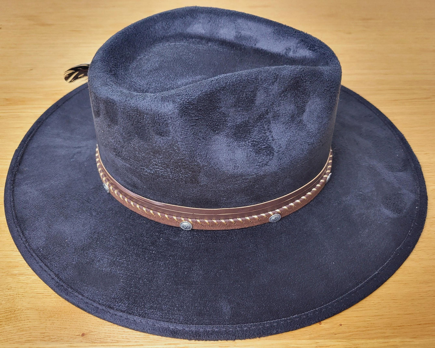 Chapeau Fedora avec décoration de chapeau, chapeau fait main du Mexique, chapeau à plumes, chapeau bohème