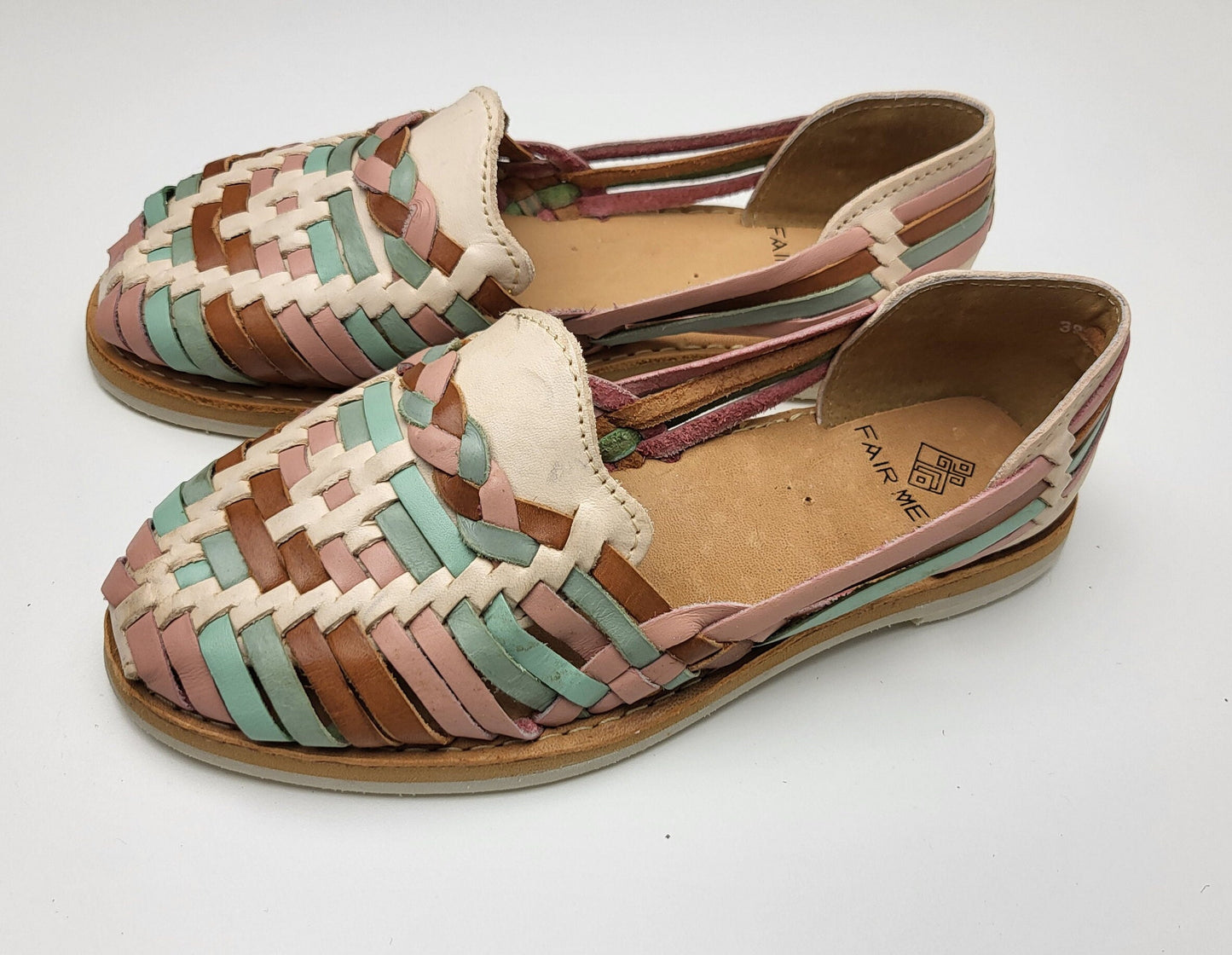 Mexican Sandals Women, Women Leather Sandals, Flat Sandals with Closed Toe, Handmade Women Sandals, Leather Shoes