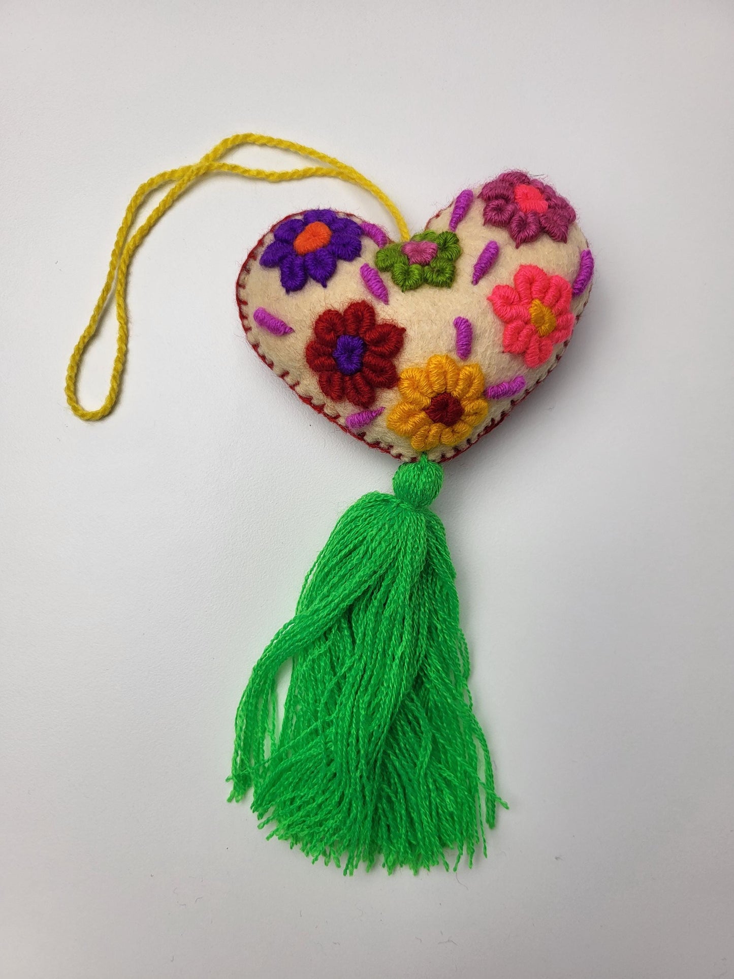 Pendentif coeur mexicain, coeur décoratif