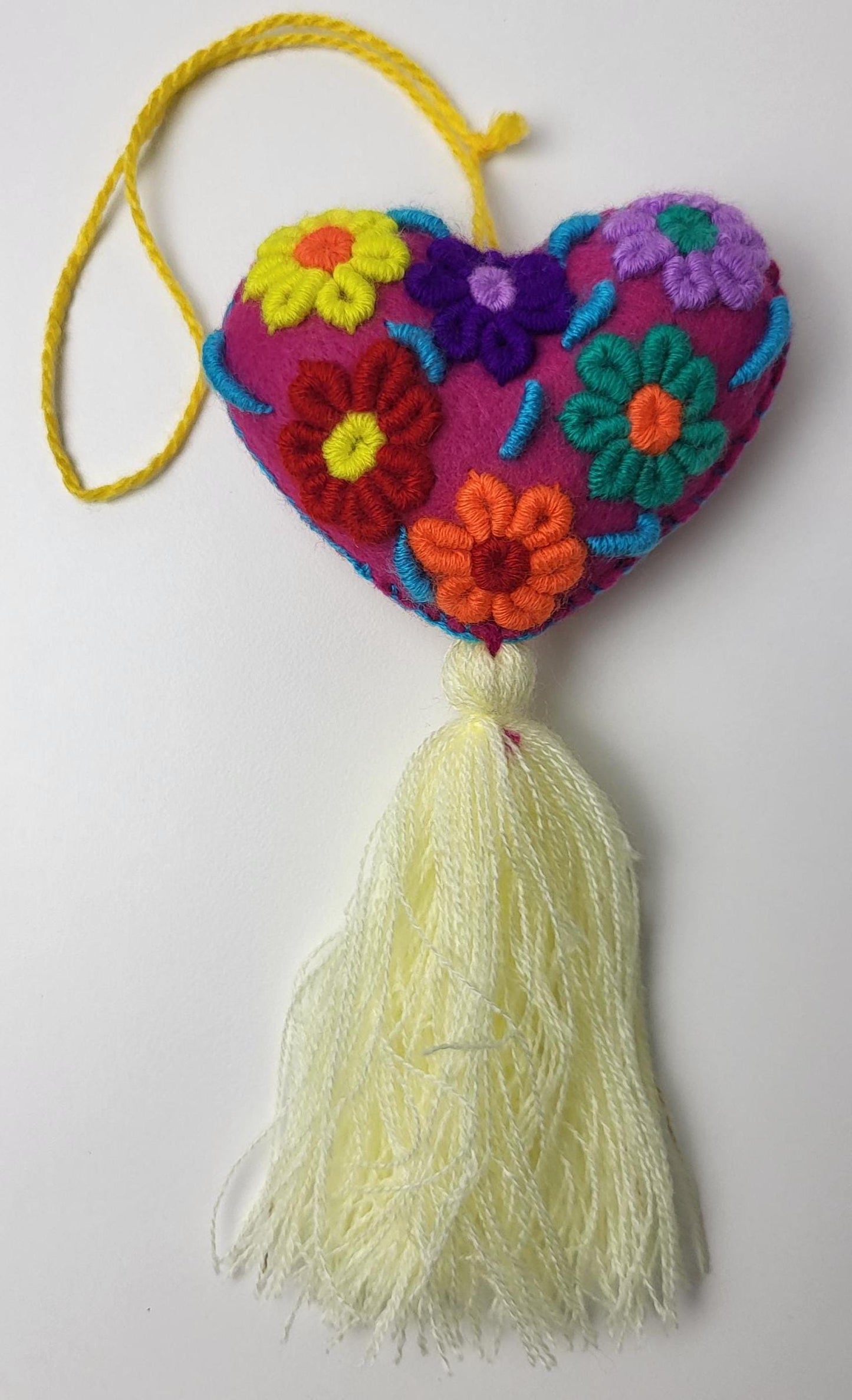 Pendentif coeur mexicain, coeur décoratif