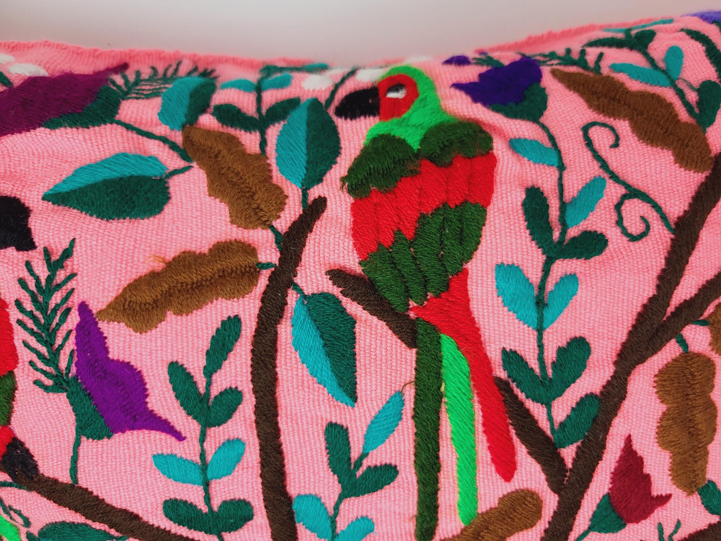 housse de coussin brodée et tissée à la main, housse de coussin motif animalier