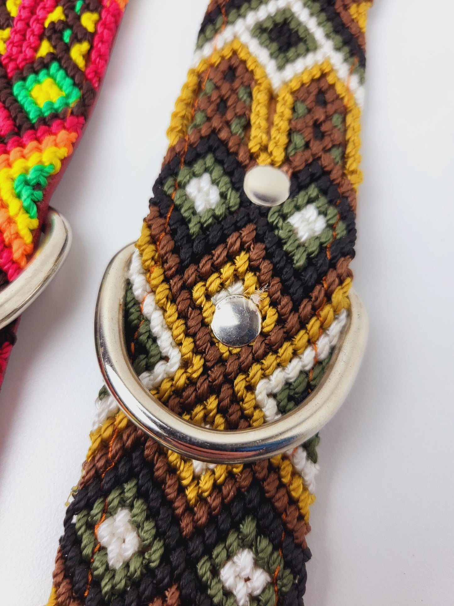 Dog collar 50 cm made of leather, neck circumference 30 cm - 39 cm, Mexican dog collar handmade