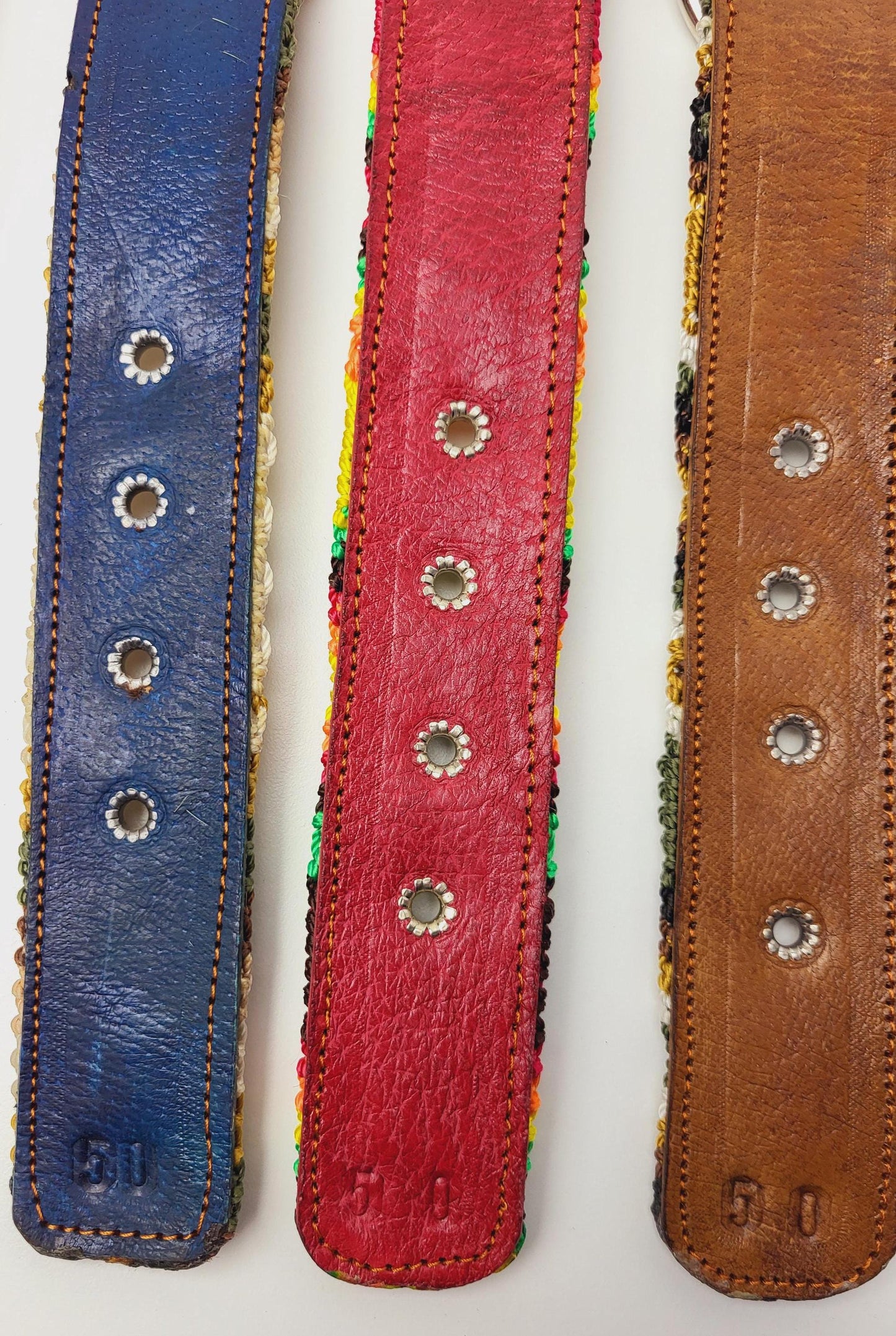Dog collar 50 cm made of leather, neck circumference 30 cm - 39 cm, Mexican dog collar handmade