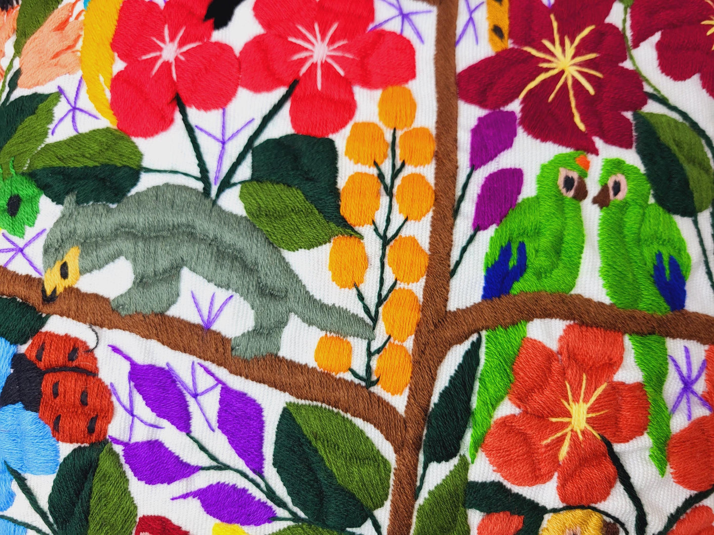 handmade decorative pillow, made in Mexico