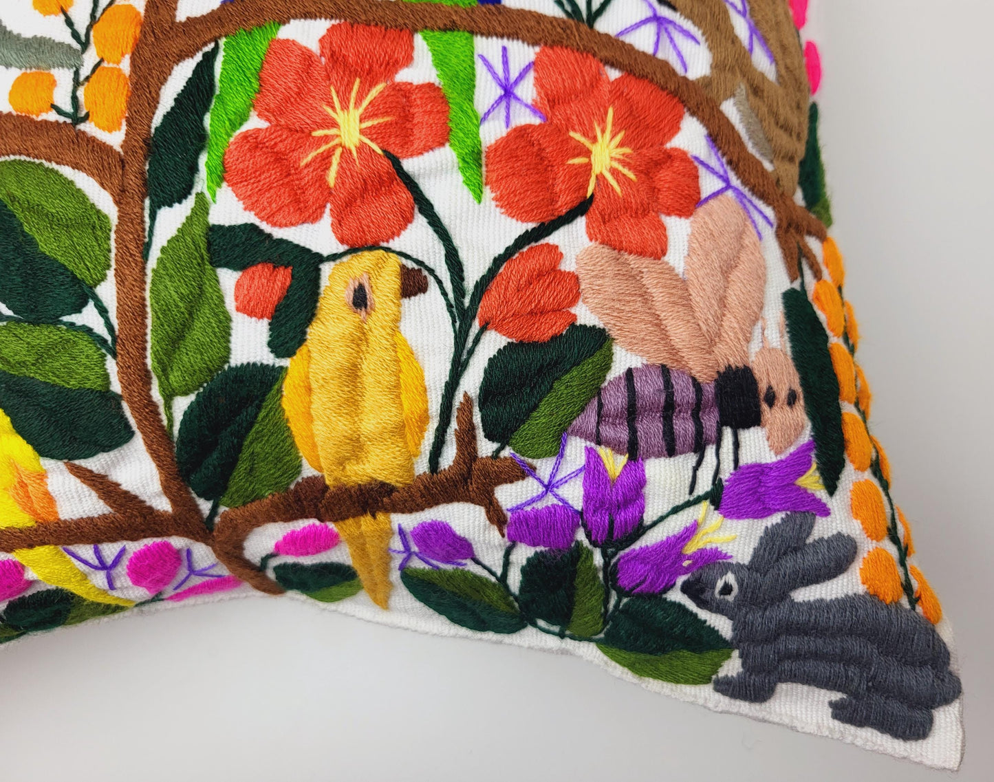 handmade decorative pillow, made in Mexico
